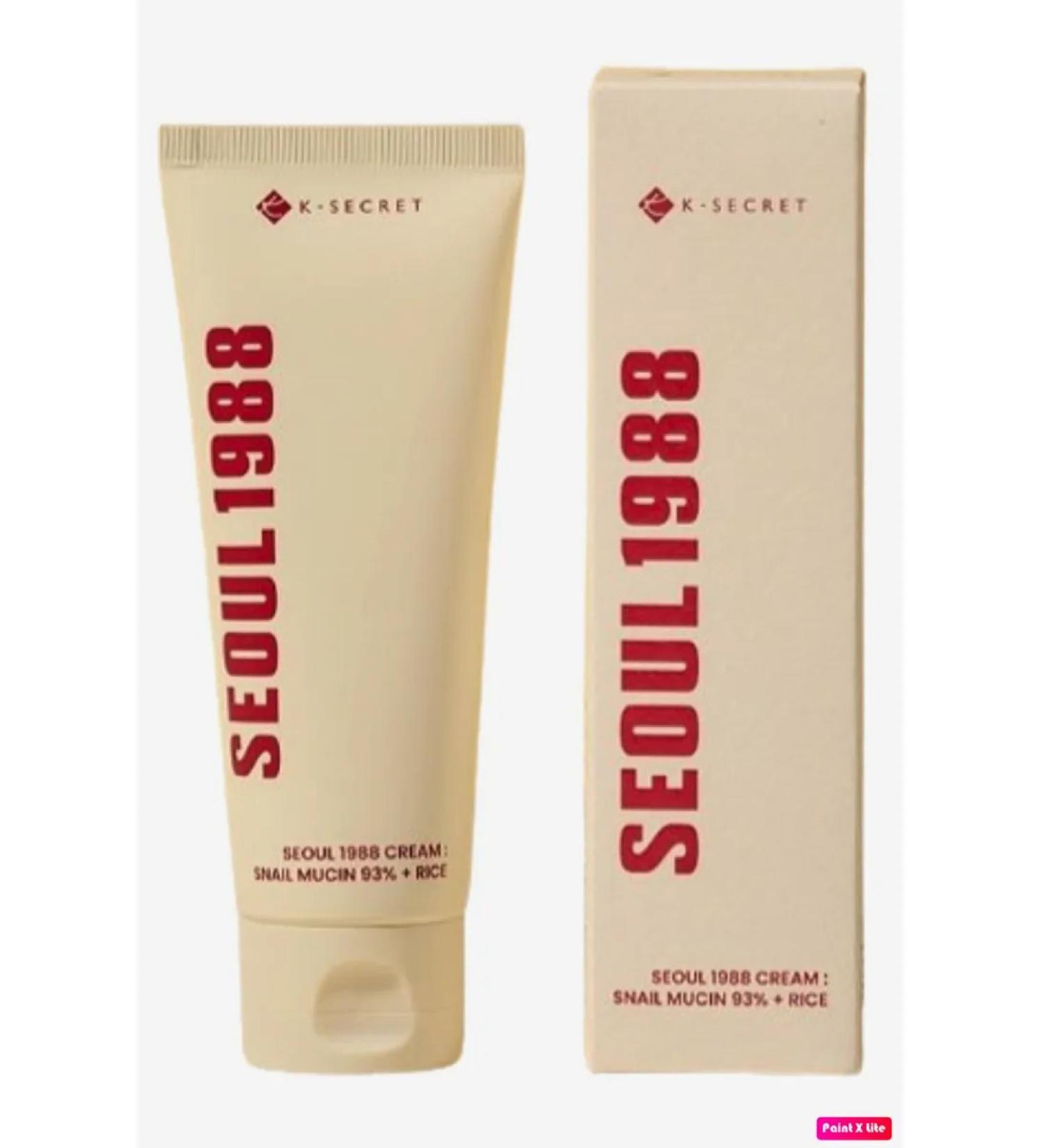 K-Secret Cream SEUL 1988 Cream Snail Mucin 93% + Rice 100ml