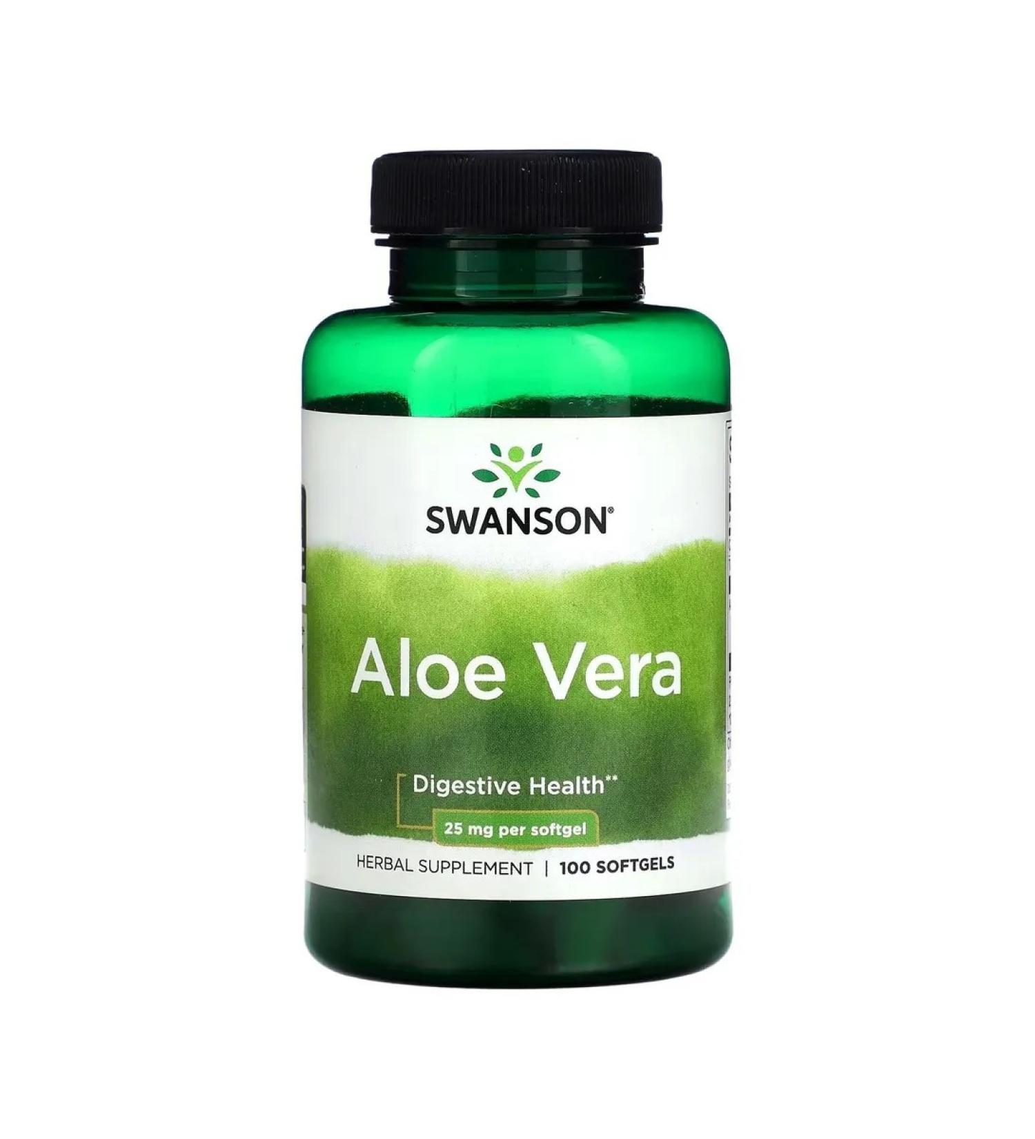 Aloe Vera 25 Mg 100 Softgels Swanson USA Aloe Vera - Buy Online on GoSupps.com