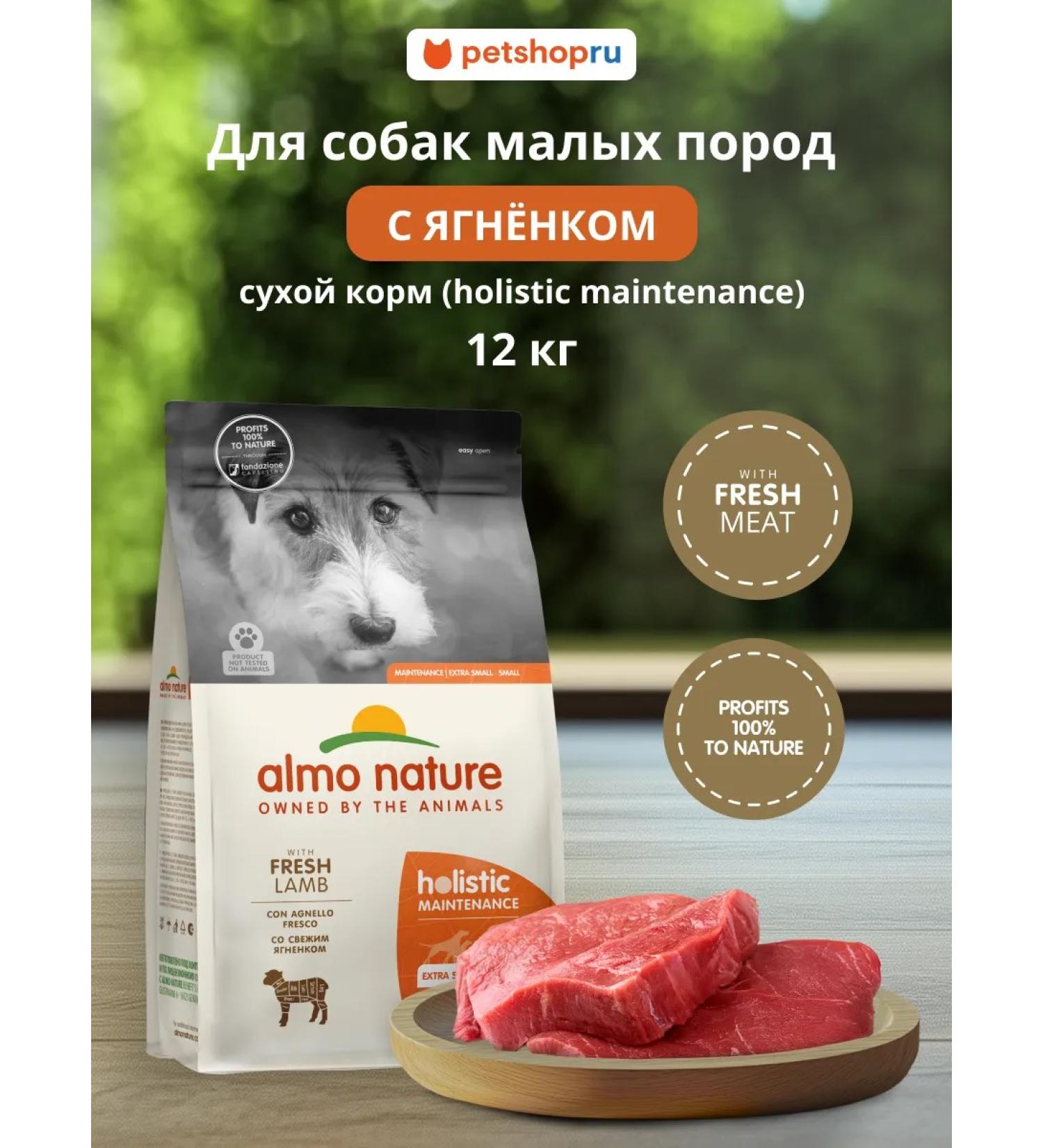 Almo Nature Dry food for dogs of small breeds with lamb mini 12 kg - Buy Online on GoSupps.com