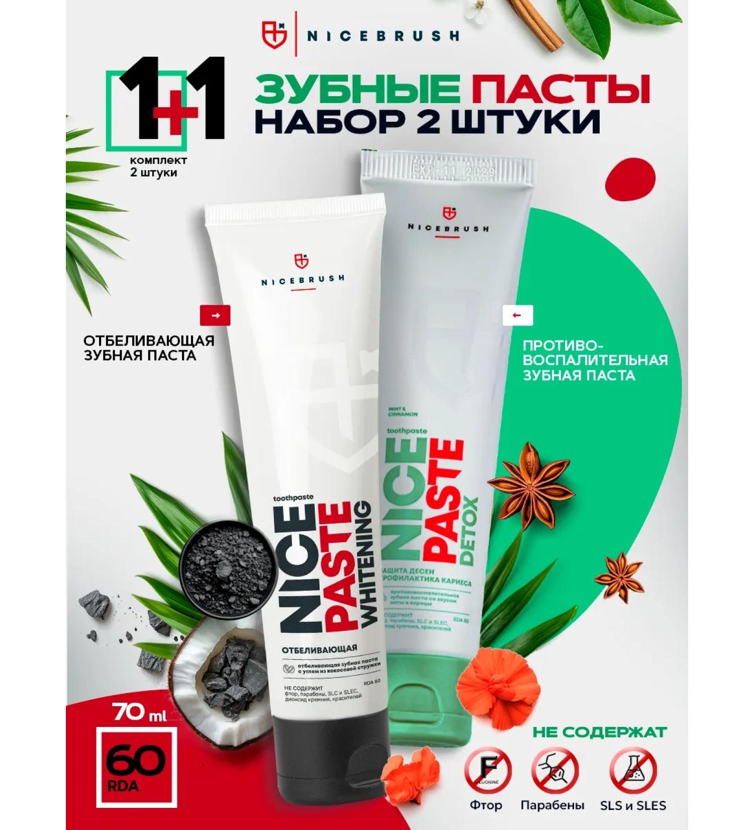 Pesitro Whitening+anti -inflammatory toothpaste NicePaste - Buy Online on GoSupps.com