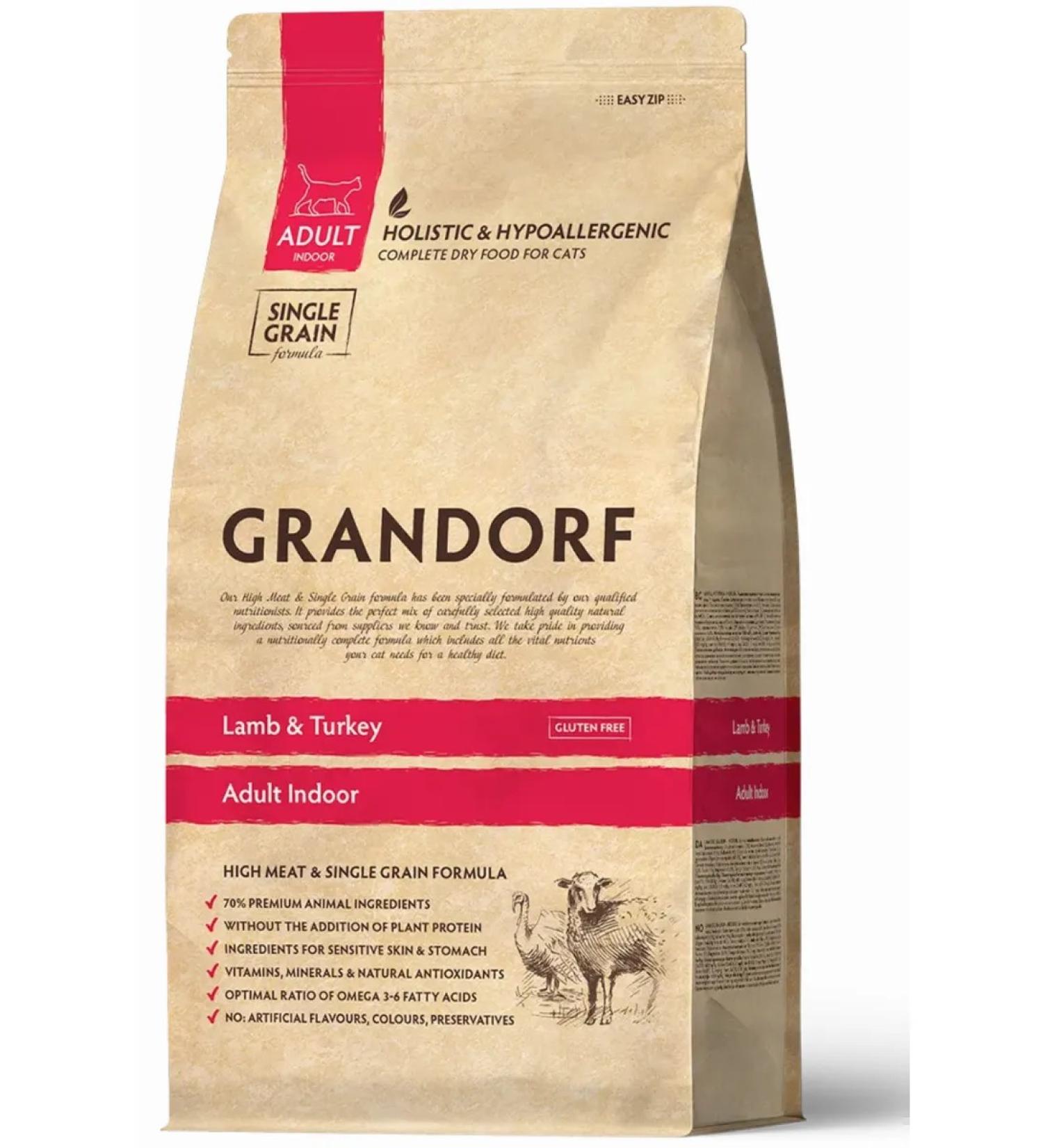 Grandorf Dry Lamb & Turkey cat food with lamb 2kg