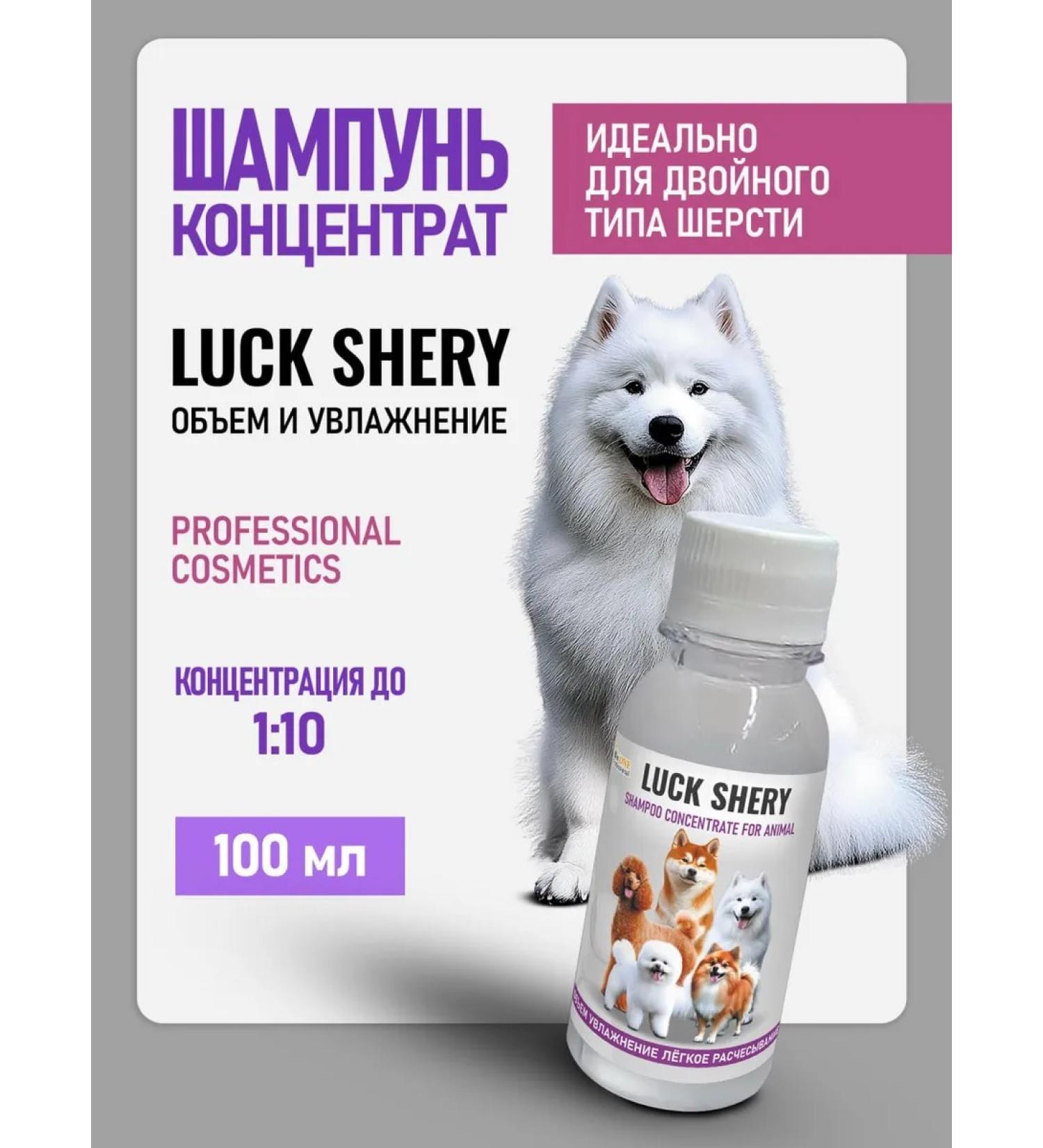 Bis ONE Shampoo volume+moisturizing for dogs cats Luck Shery 100 ml - Buy Online on GoSupps.com