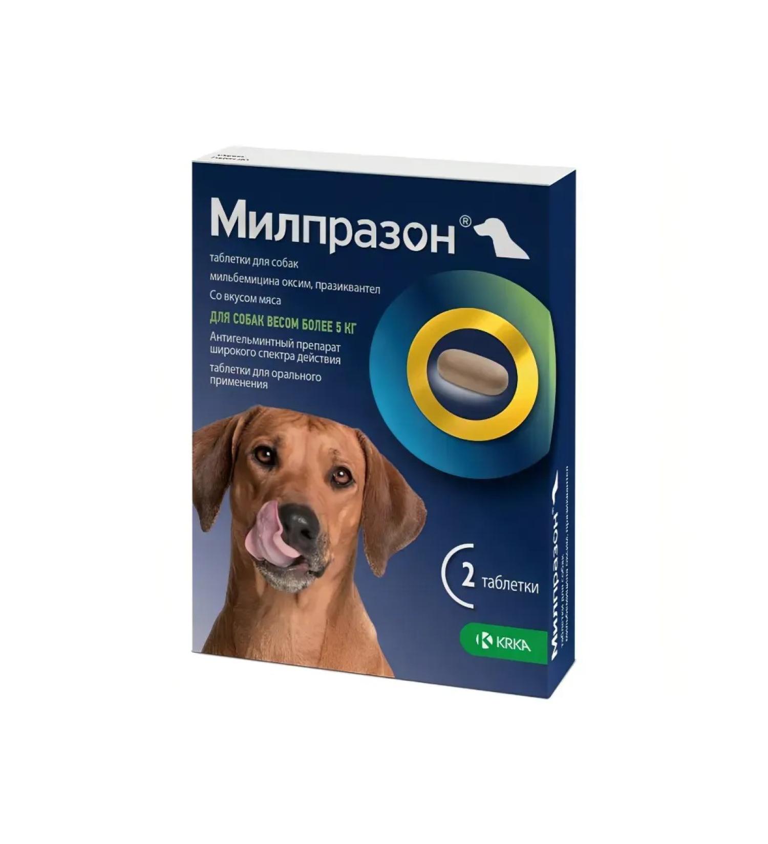 KRKA Milprazone 12.5 mg for dogs more than 5 kg tablets No. 2
