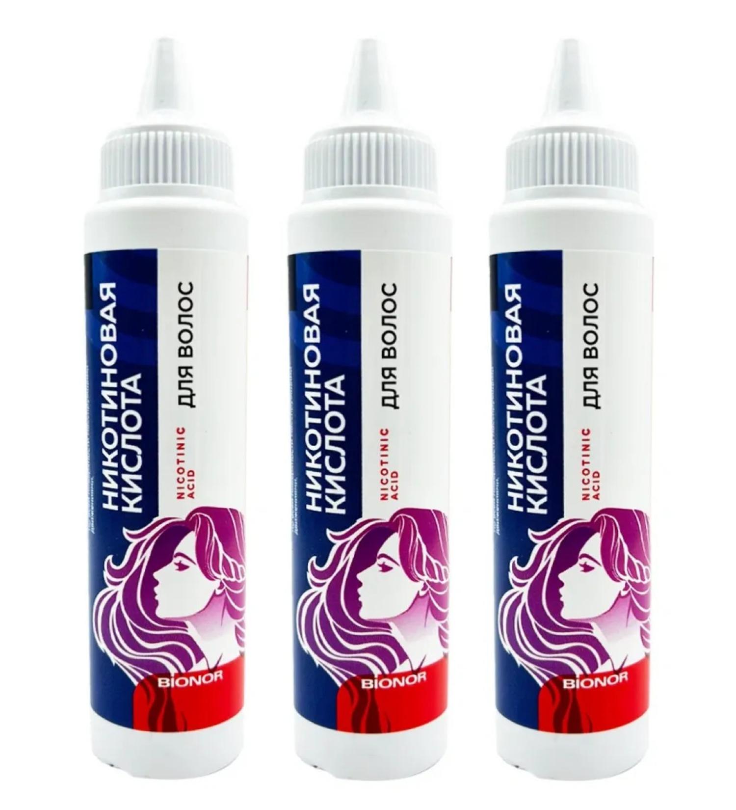 Bionor-Pharm LLC Nicotinic acid for hair 65 ml - 3 pcs - Buy Online on GoSupps.com