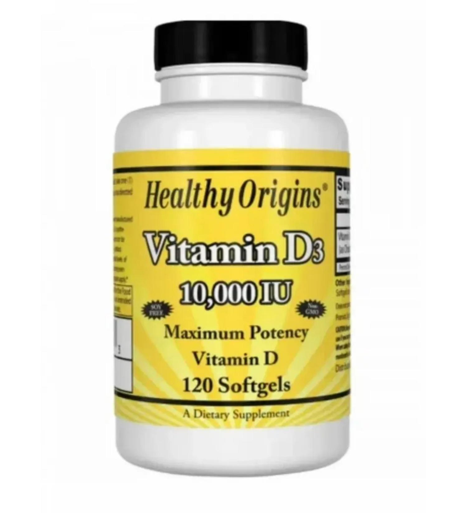 Healthy Origins Vitamin D3 D3 120 capsules