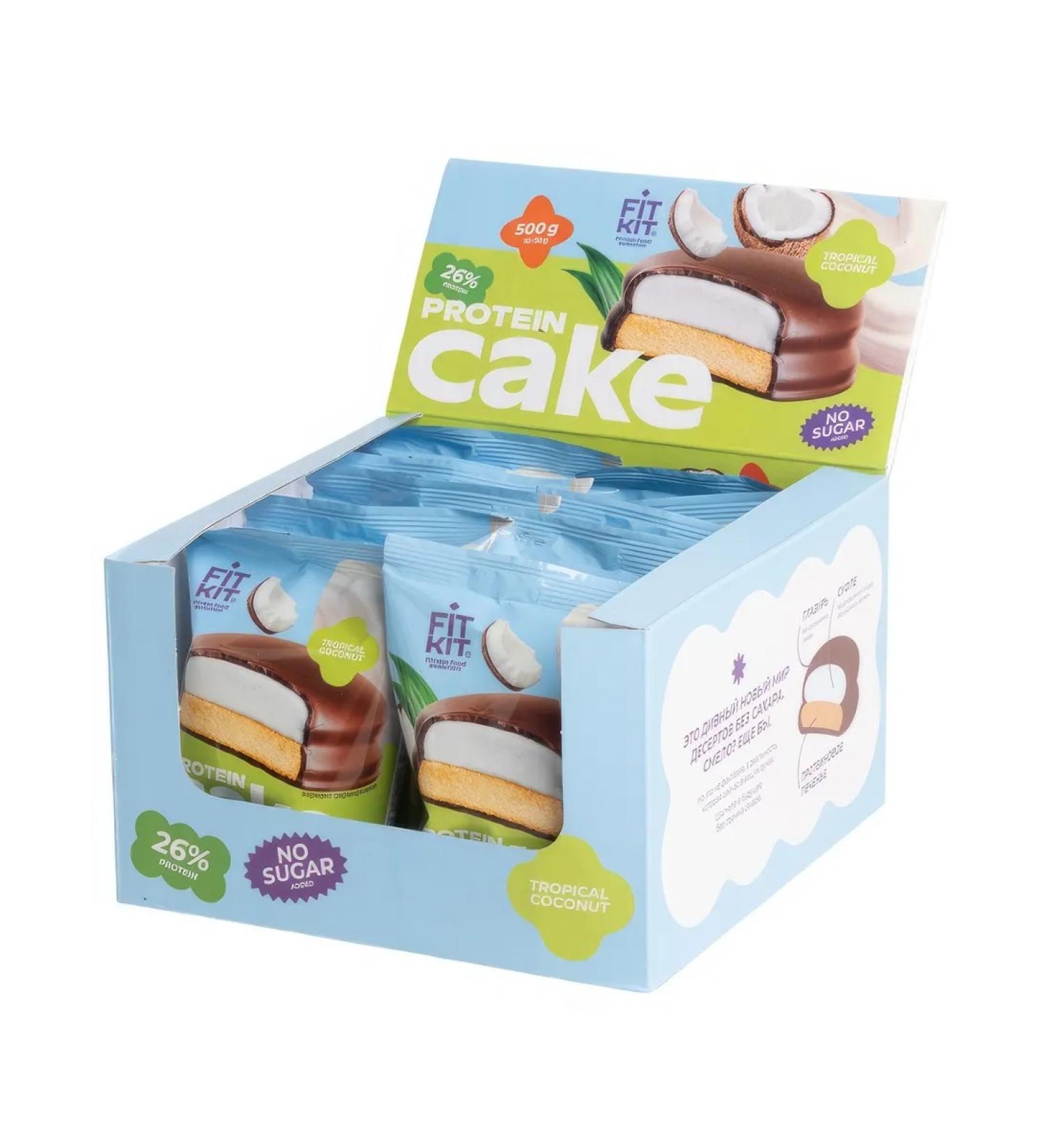 FIT KIT Dessert Protein Cake tropical coconut 50g x 10 pcs