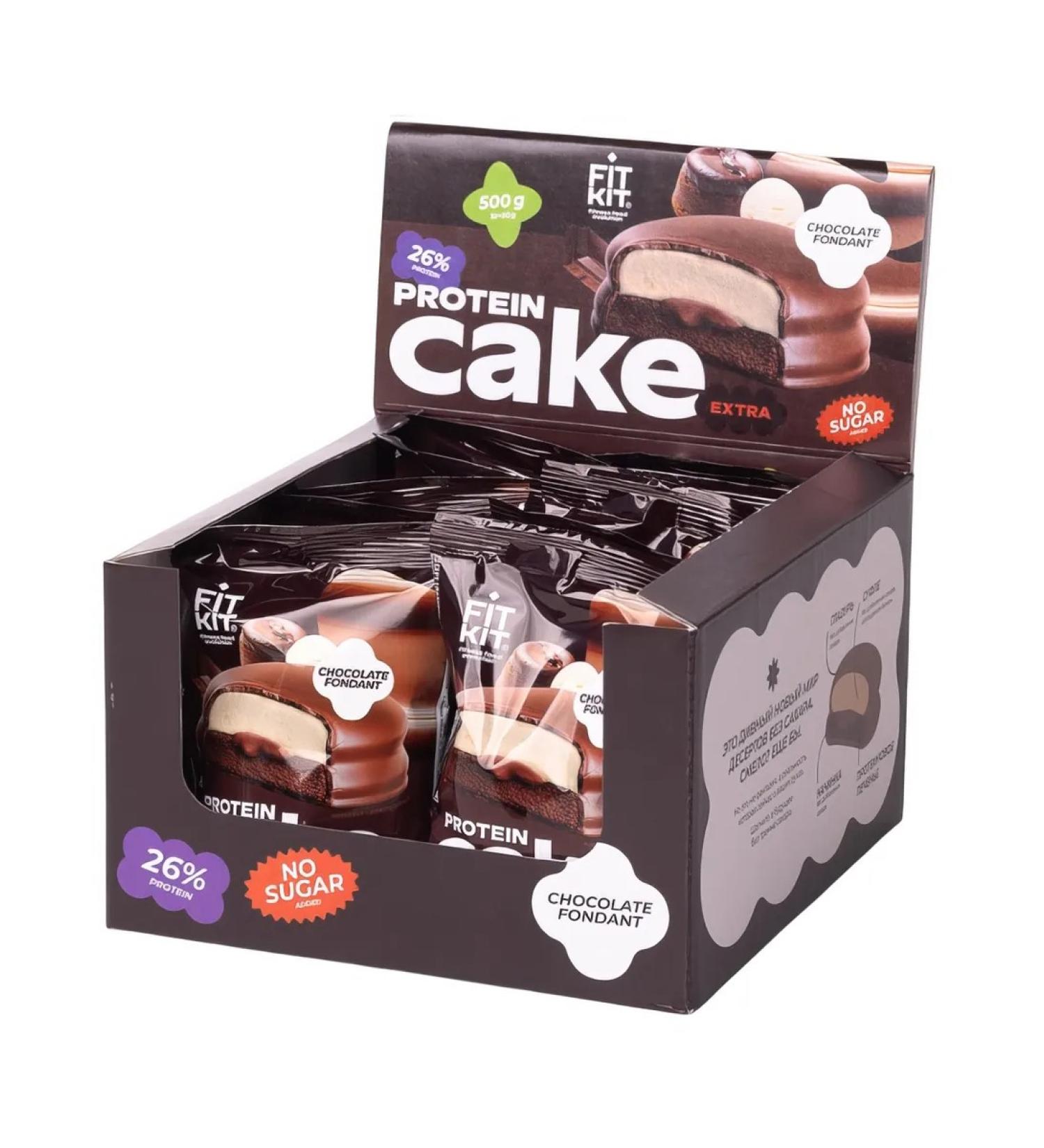 FIT KIT Dessert Protein Cake Extra triple chocolate 50g x 10 pcs