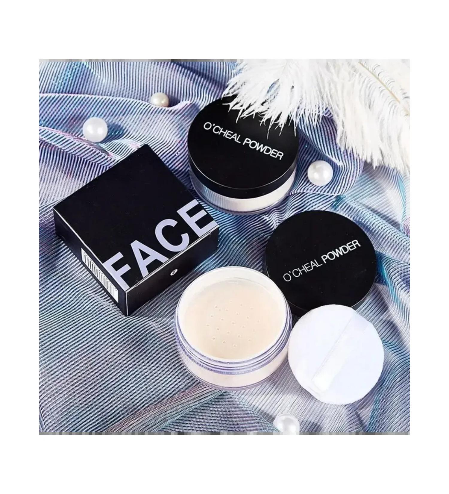 Facial powder matting crumbly face