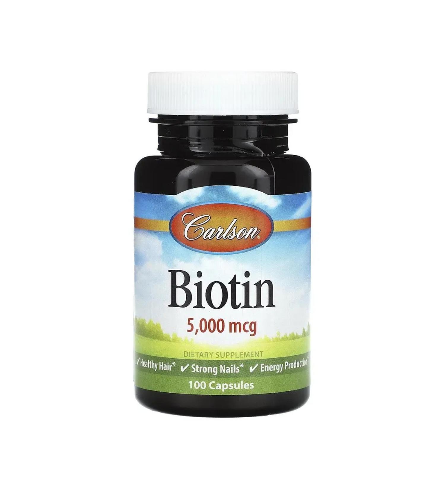 Carlson Labs Biotin Biotin 5000 g 100 capsules