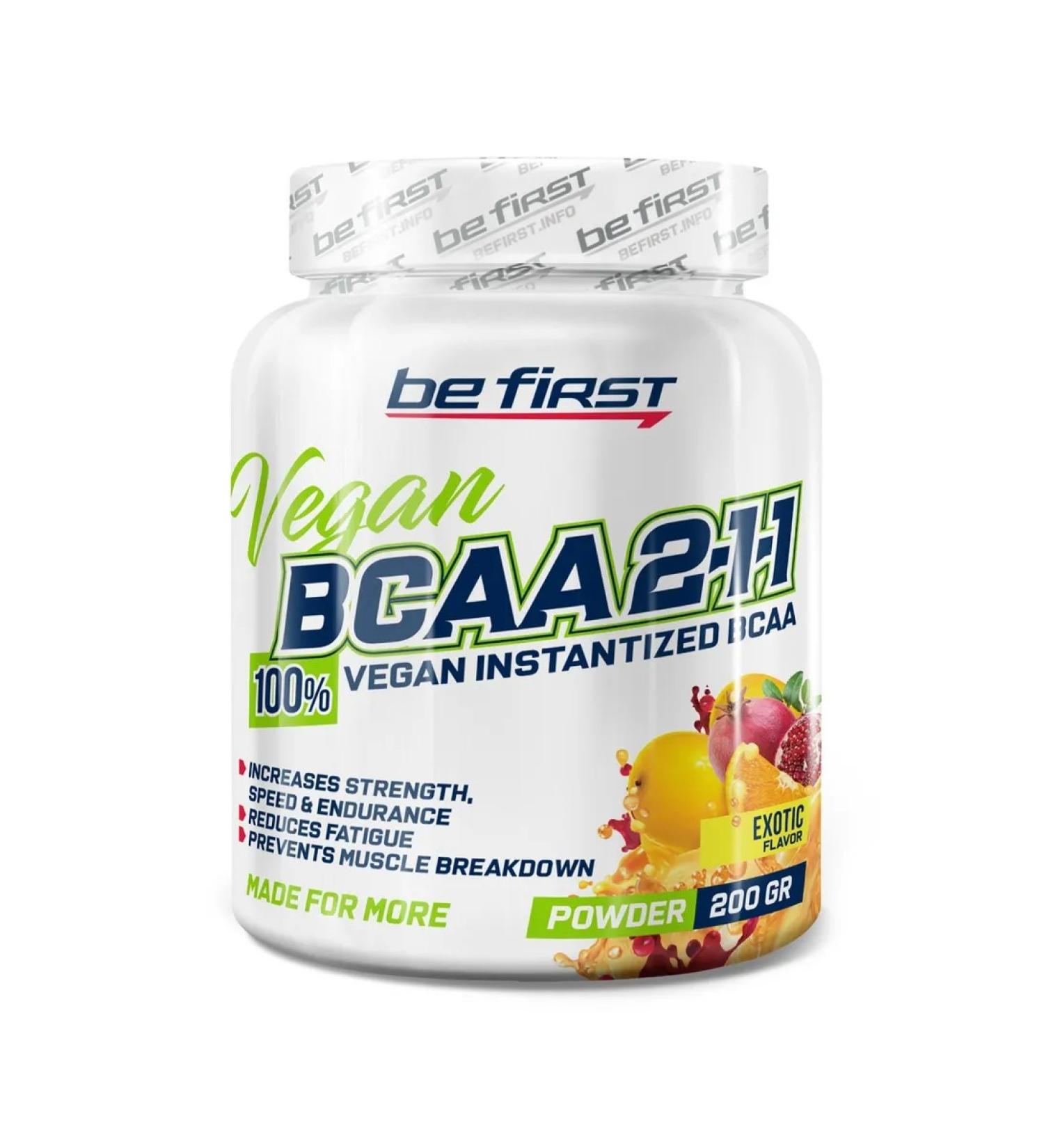 Be First BCAA BCAA 2 1 1 Vegan Instantized 200 g exotic