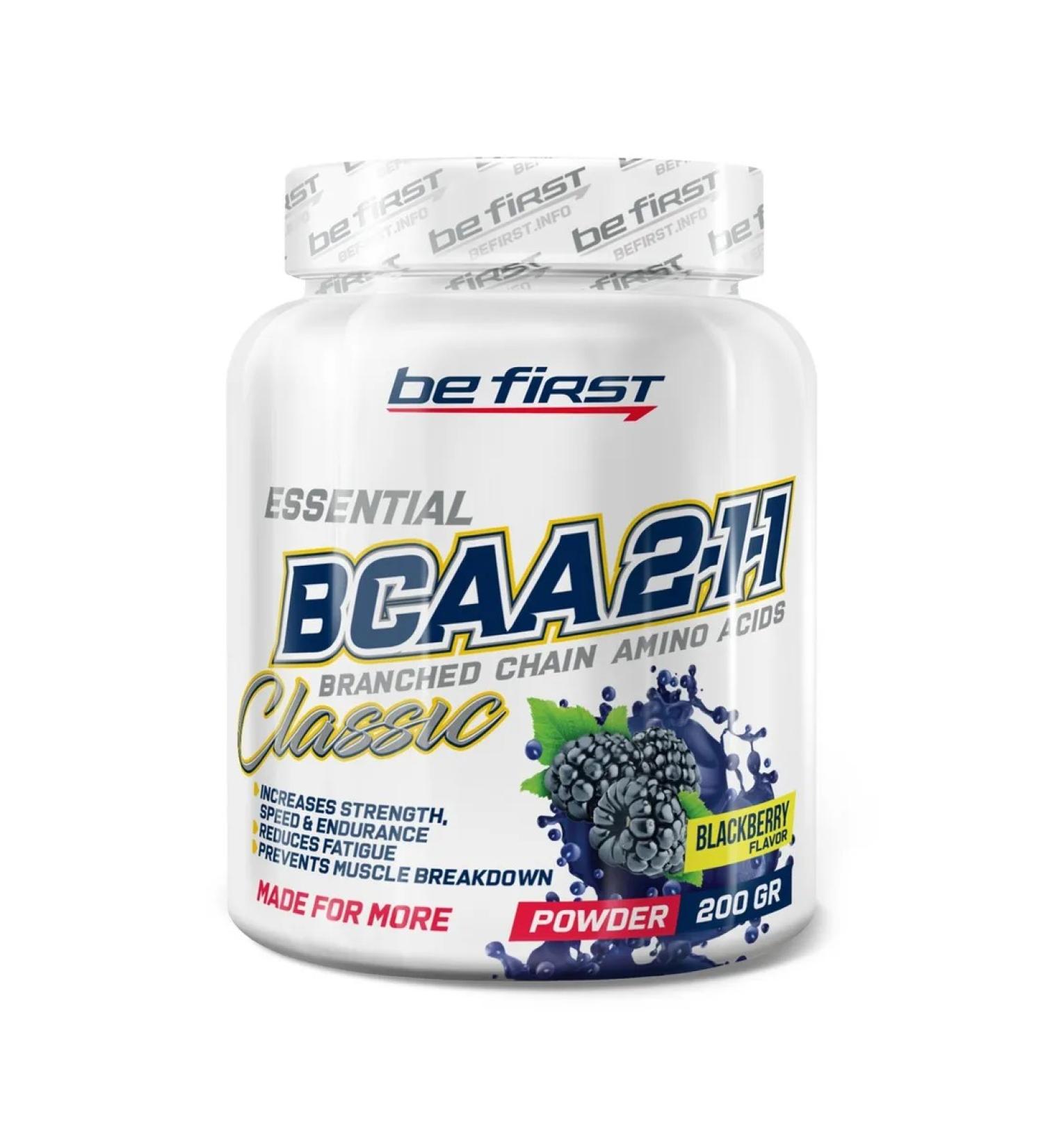 Be First BCAA BCAA 2 1 1 Classic Powder 200 grams blackberry
