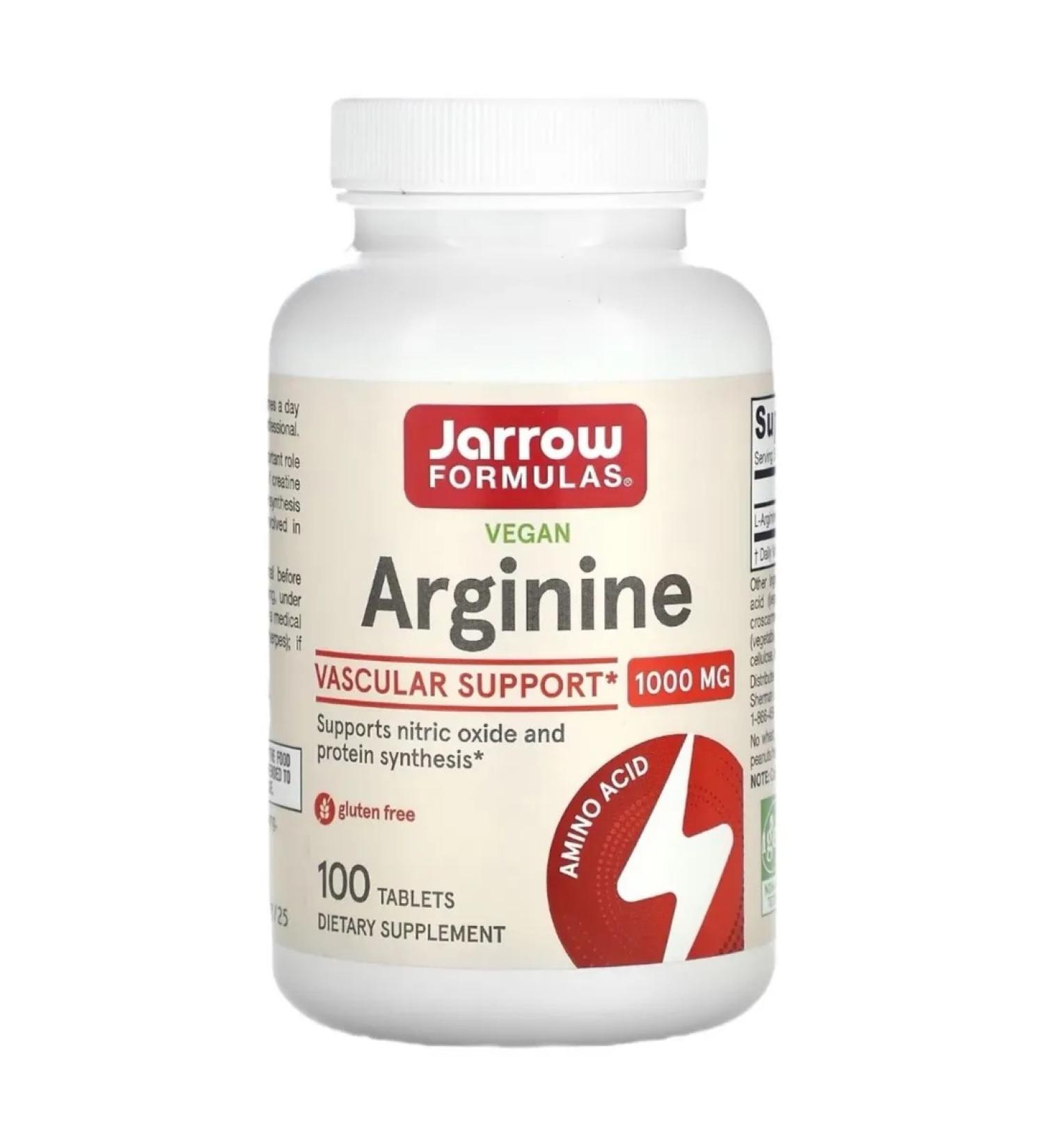 Jarrow Fomulas Jarrow Formulas Arginine 1000 mg 100 tablets