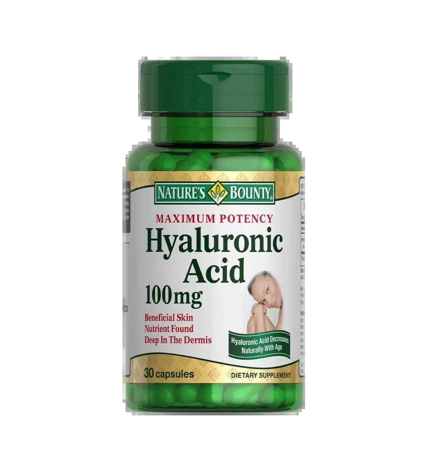Nature's Bounty Hyaluronic acid 100 mg 30 pcs - Buy Online on GoSupps.com