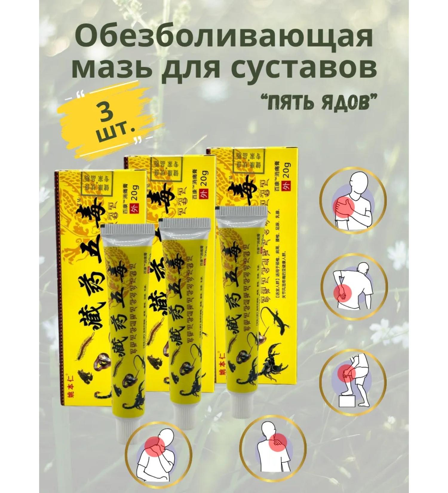 Zamira2 Anesthetic ointment for the joints "five poisons" - Buy Online on GoSupps.com