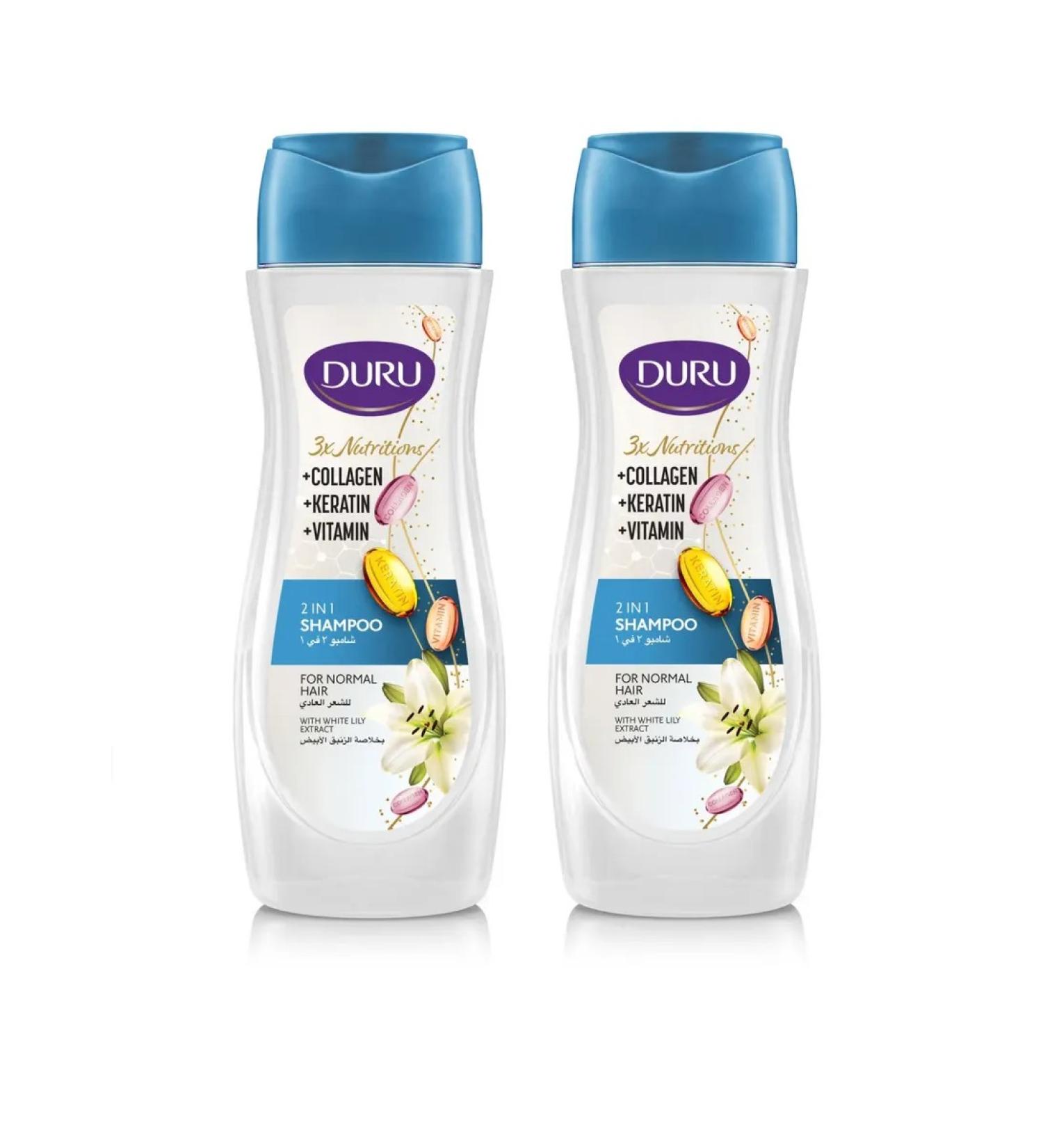 DURU Shampoo for normal hair 600ml 2 pcs - Buy Online on GoSupps.com