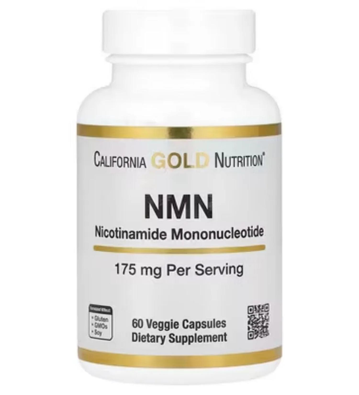 California Gold Nutrition NMN nicotinamide mononucleotide 175 mg 60 capsules