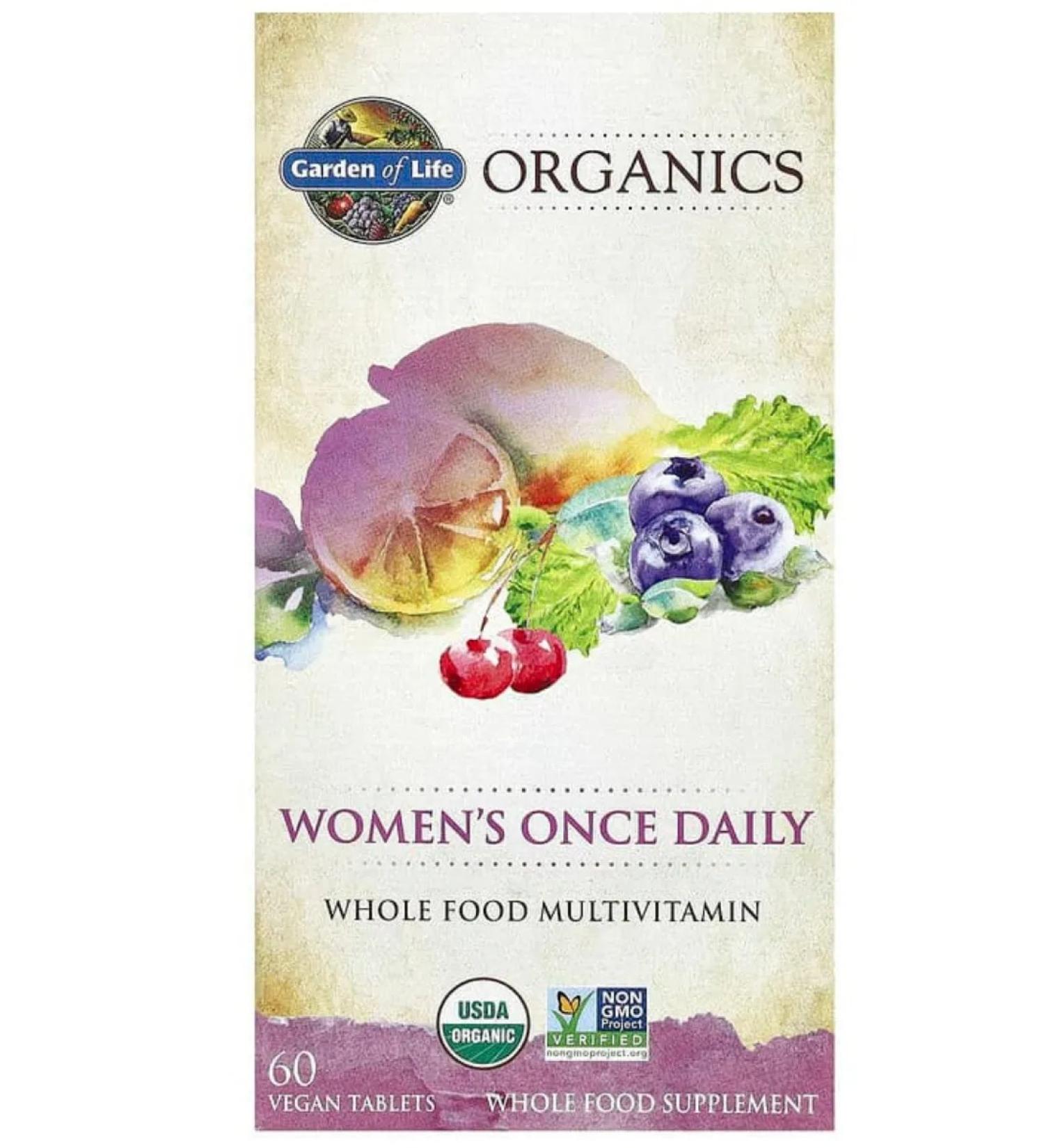 Garden of Life Organics multivitamin complex for women 60 capsules - Buy Online on GoSupps.com