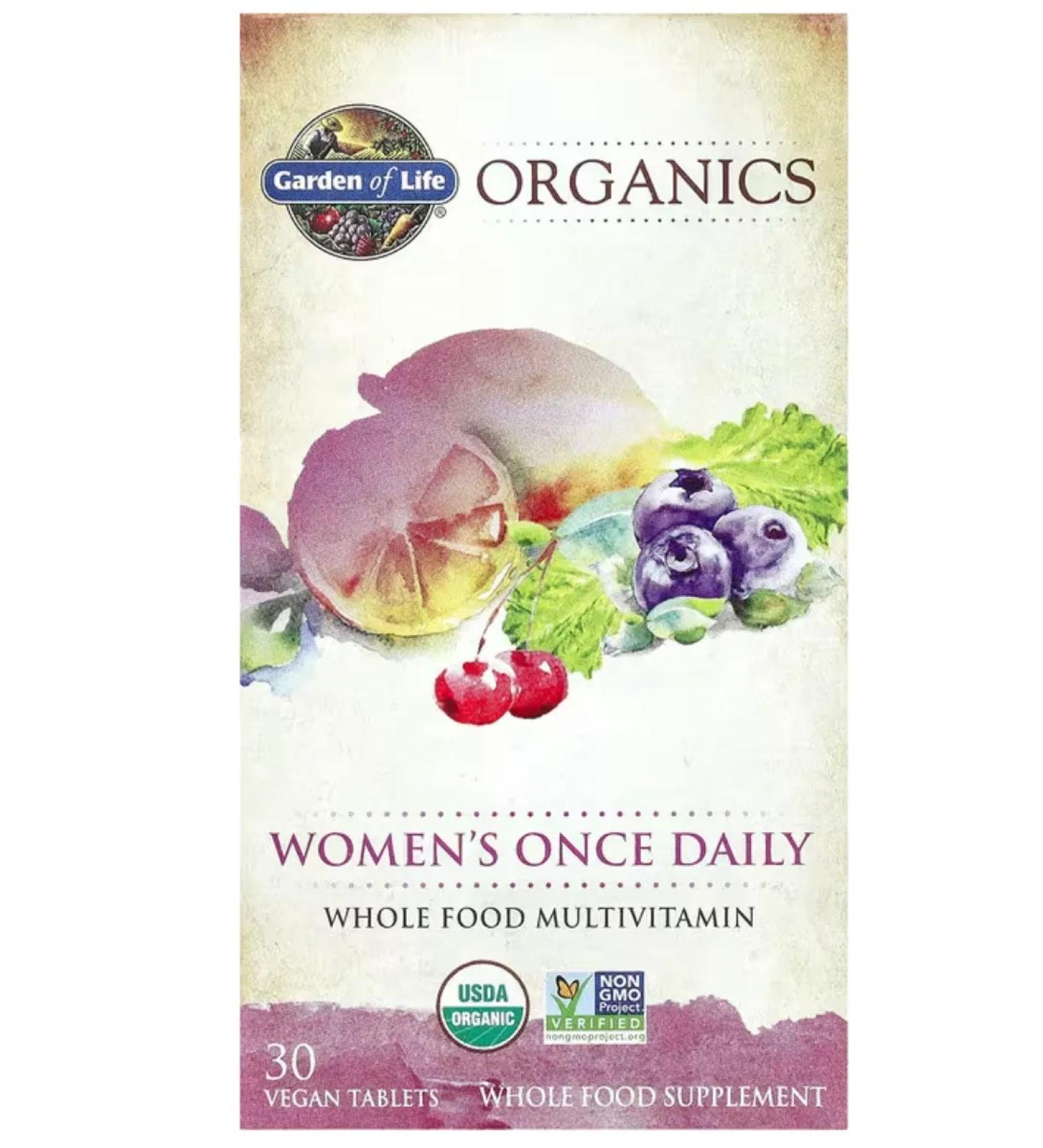 Garden of Life Organics multivitamin complex for women 30 capsules - Buy Online on GoSupps.com