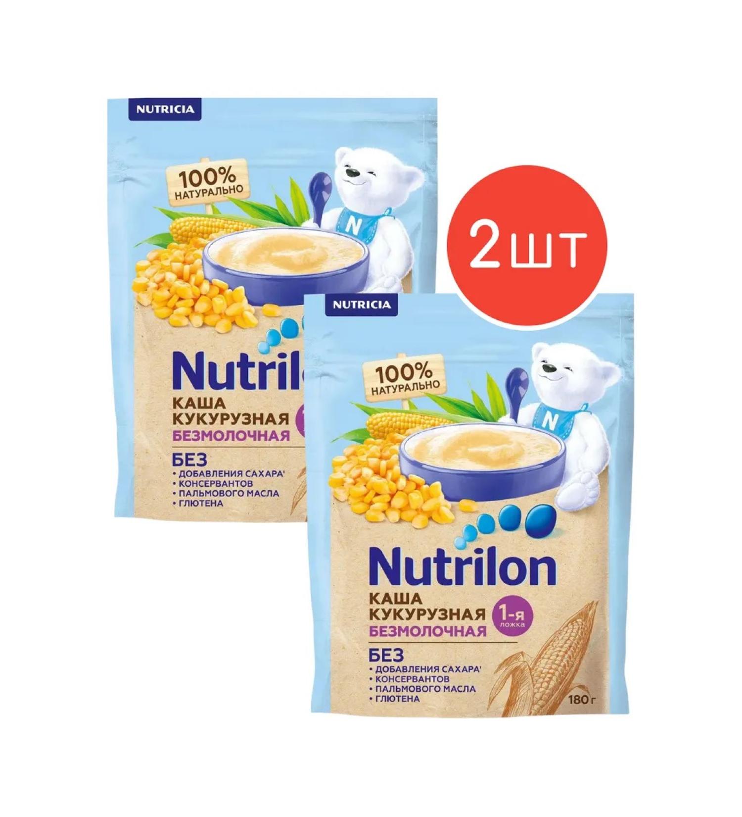 Nutrilon Silent corn porridge from 5 months 180 g 2 pcs - Buy Online on GoSupps.com