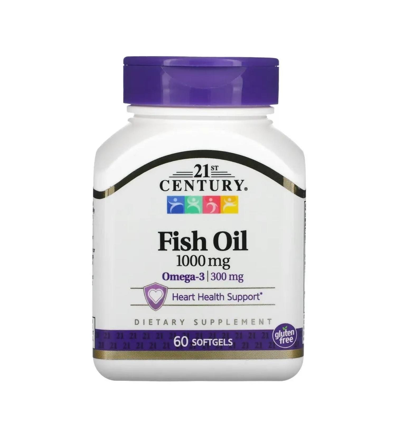 21st Century Fish oil 1000 mg 60 capsules