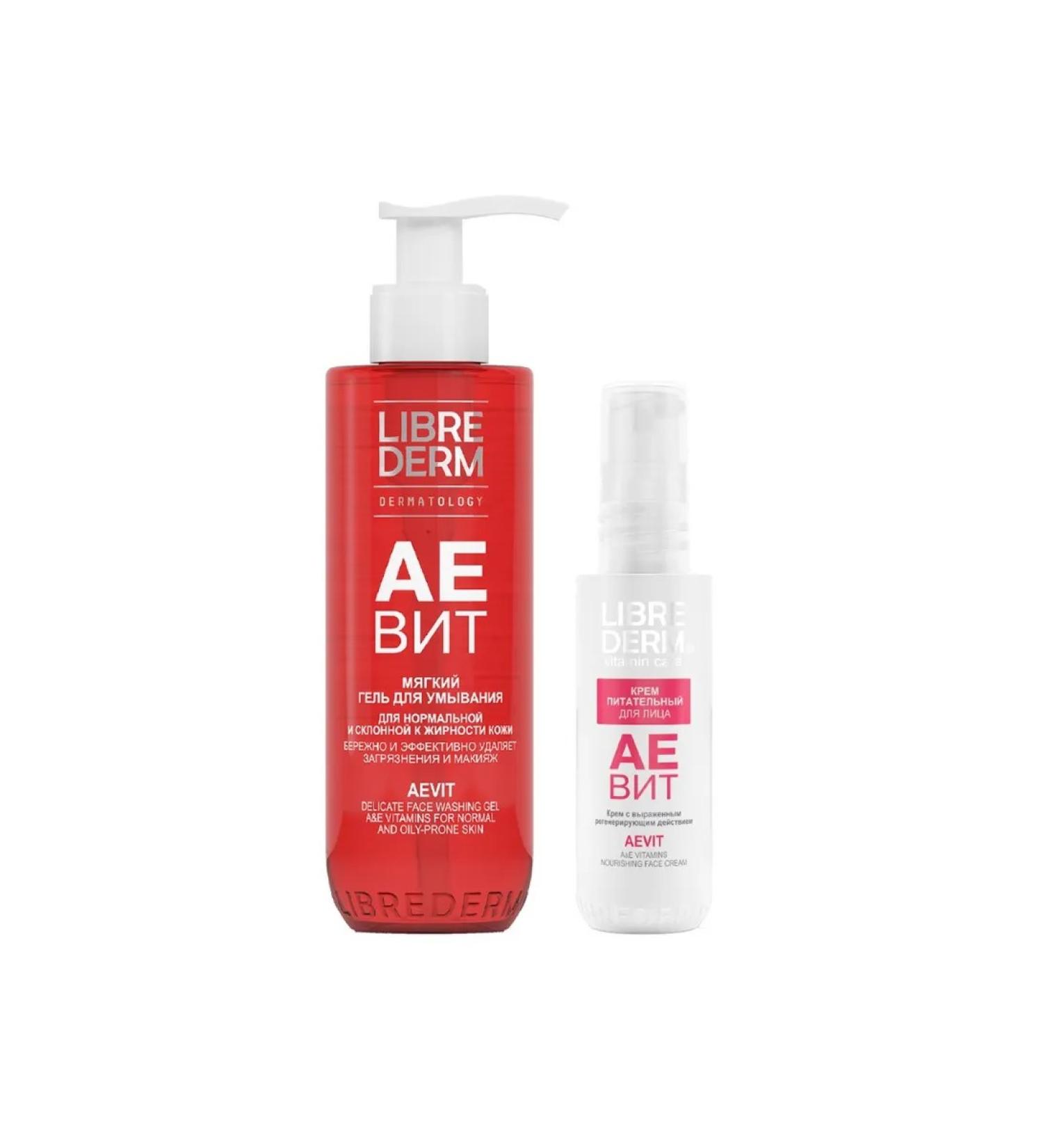 LIBREDERM Set Librider Aevit gel d washing + cream of face