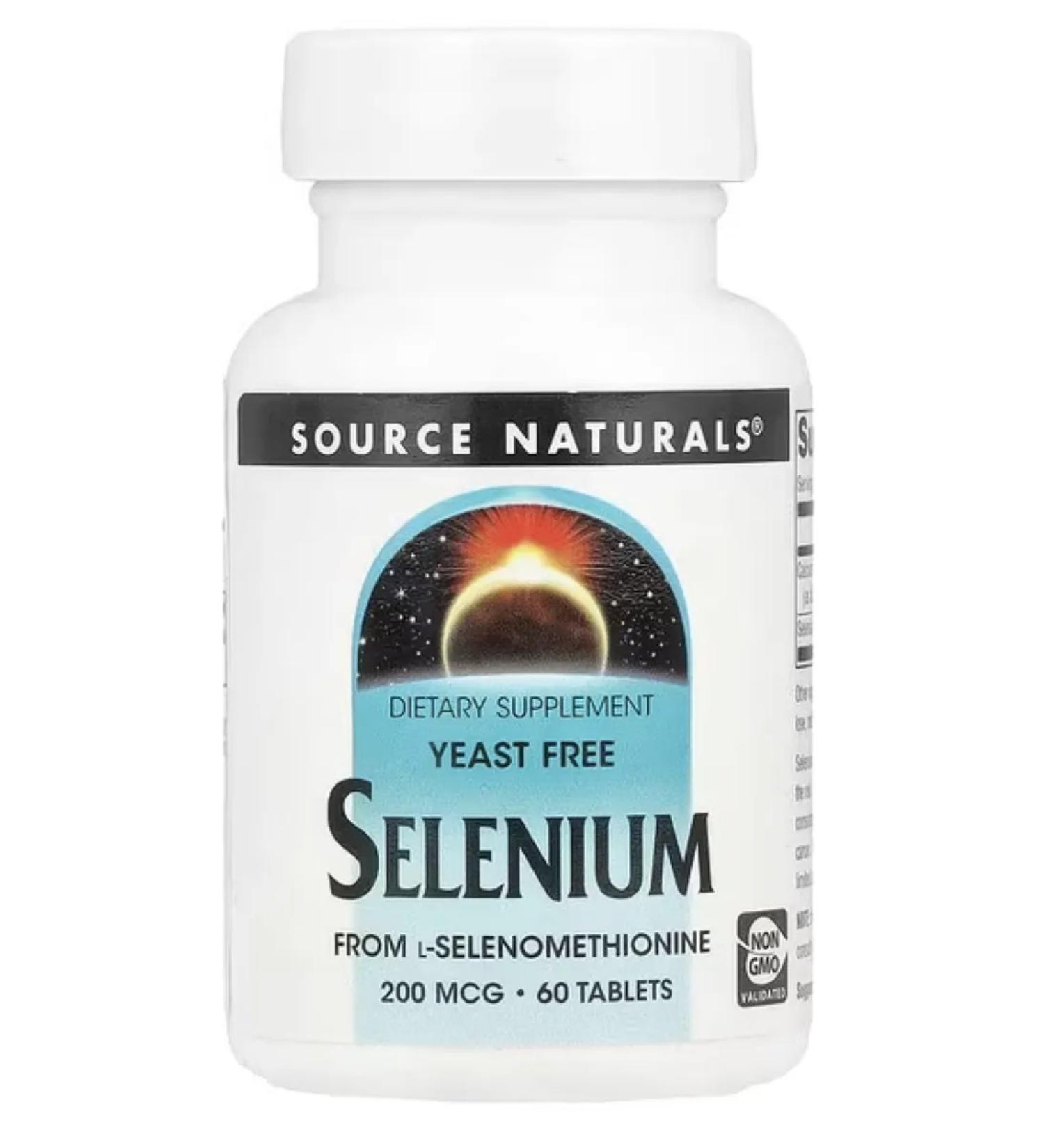 Source Naturals Selenium without yeast 200 g 60 tablets