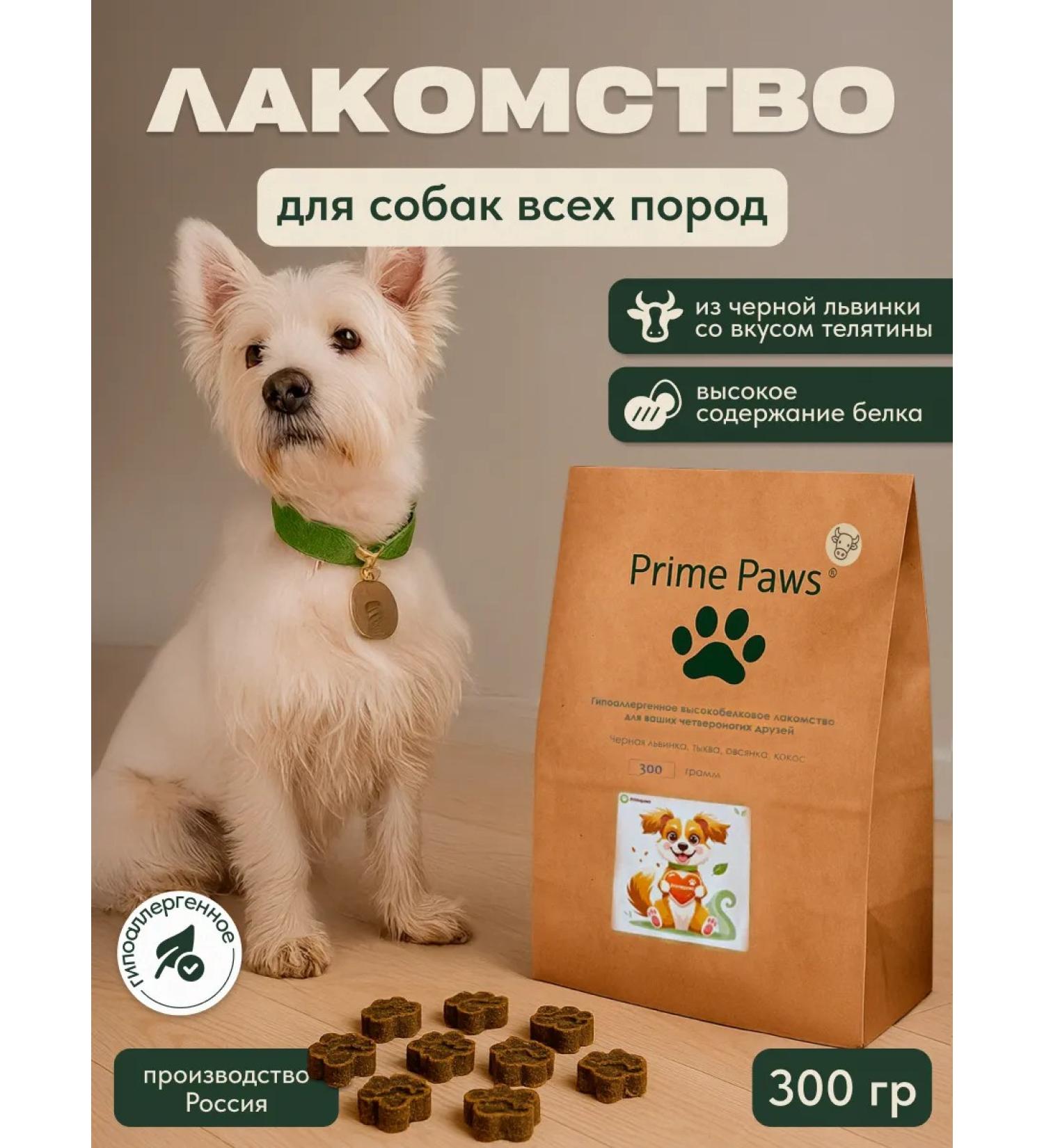 Prime Paws Dog treats with a taste of veal 300g - Buy Online on GoSupps.com