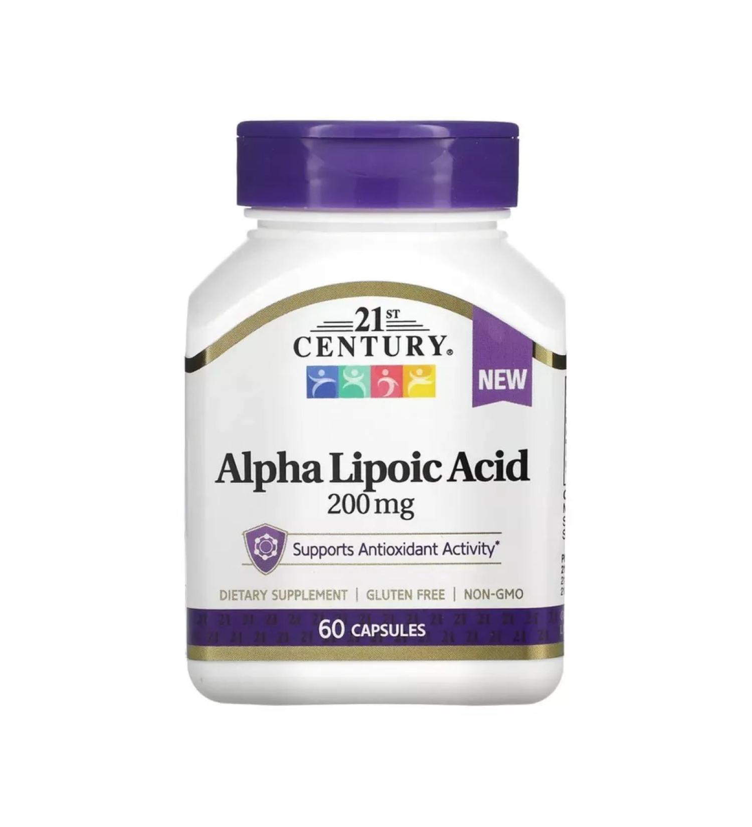 21st Century Alpha Lipoic Acid 200 Mg alpha-lipoic acid 60 capsules - Buy Online on GoSupps.com