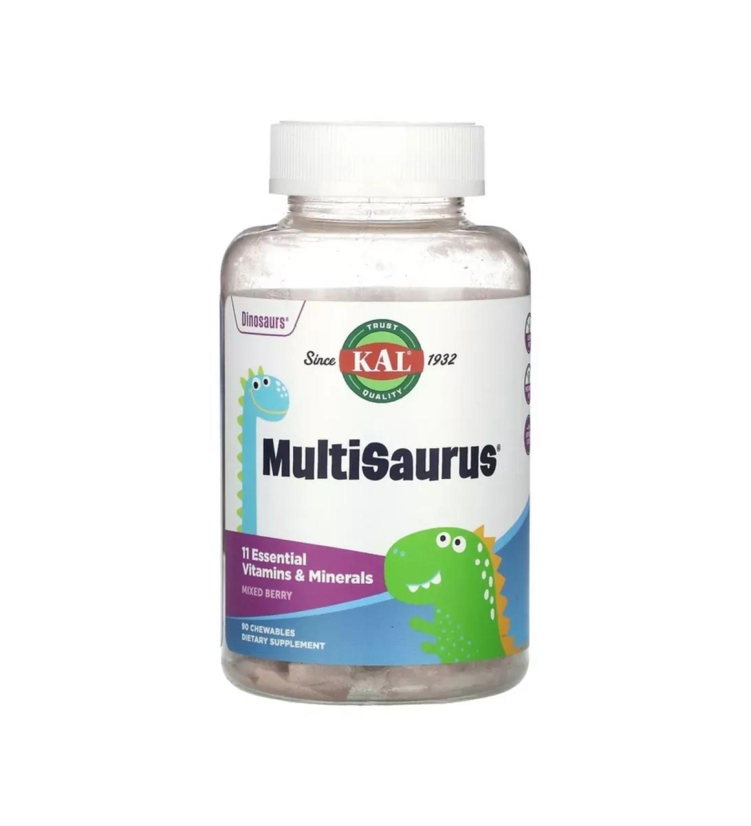 KAL Children's multivitamins multisaurus 90 tablets