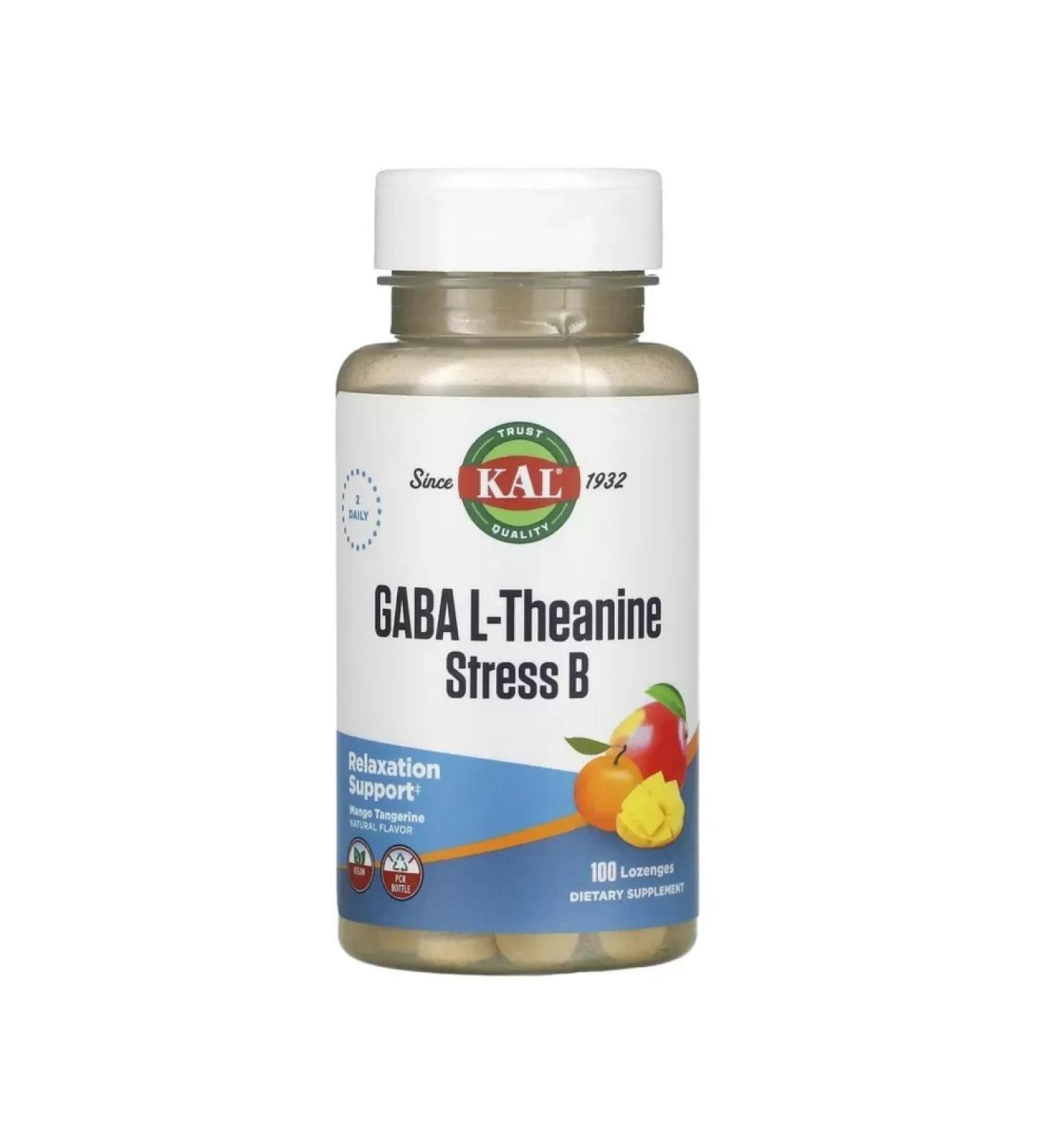 KAL Gaba L-Theanine Gaba L-Thenine Stress B 100 tablets