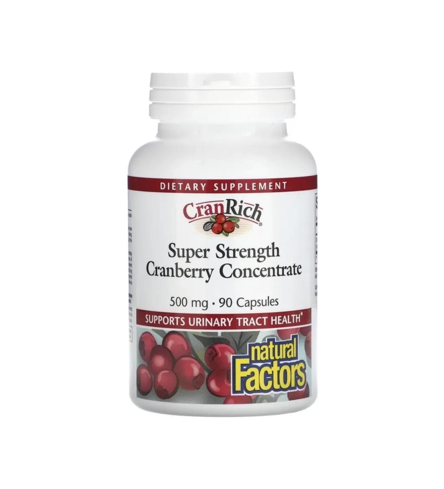 Natural Factors Cranberry Cranberry Cranberry Cranberry 500 Mg 90 Capsules
