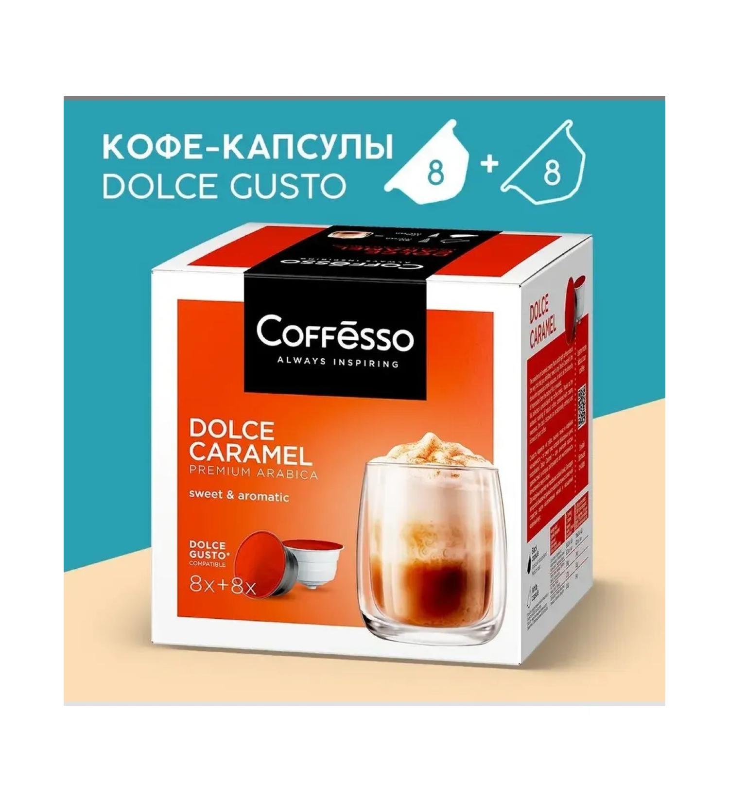 COFFESSO Dolce Gusto Dolce Caramel coffee machine capsules 16 pcs - Buy Online on GoSupps.com