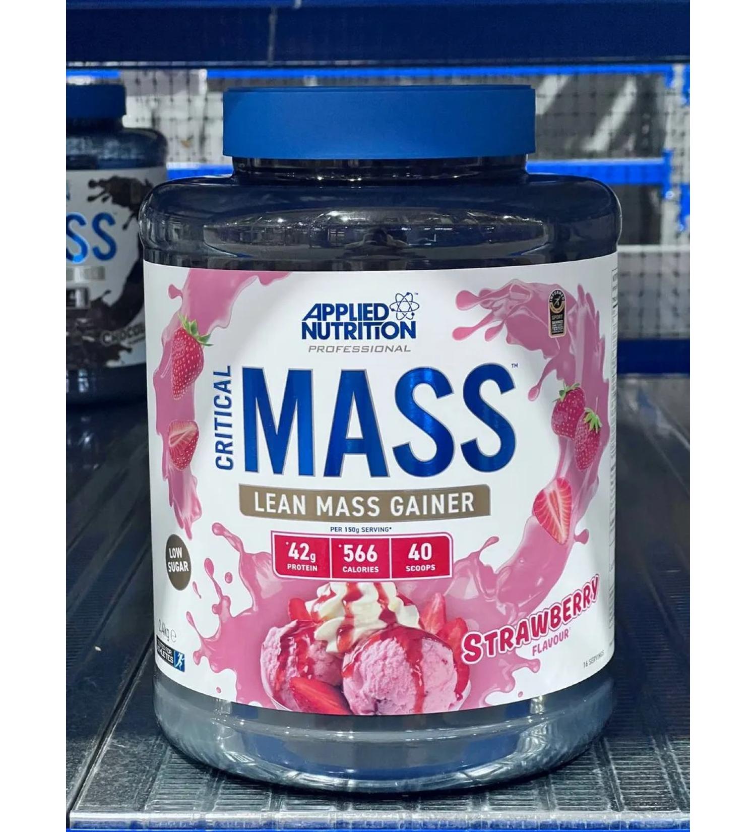 APPLIED NUTRITION Gainer for weight gain Critical Mass Prof. 2.4kg Strawberry - Buy Online on GoSupps.com