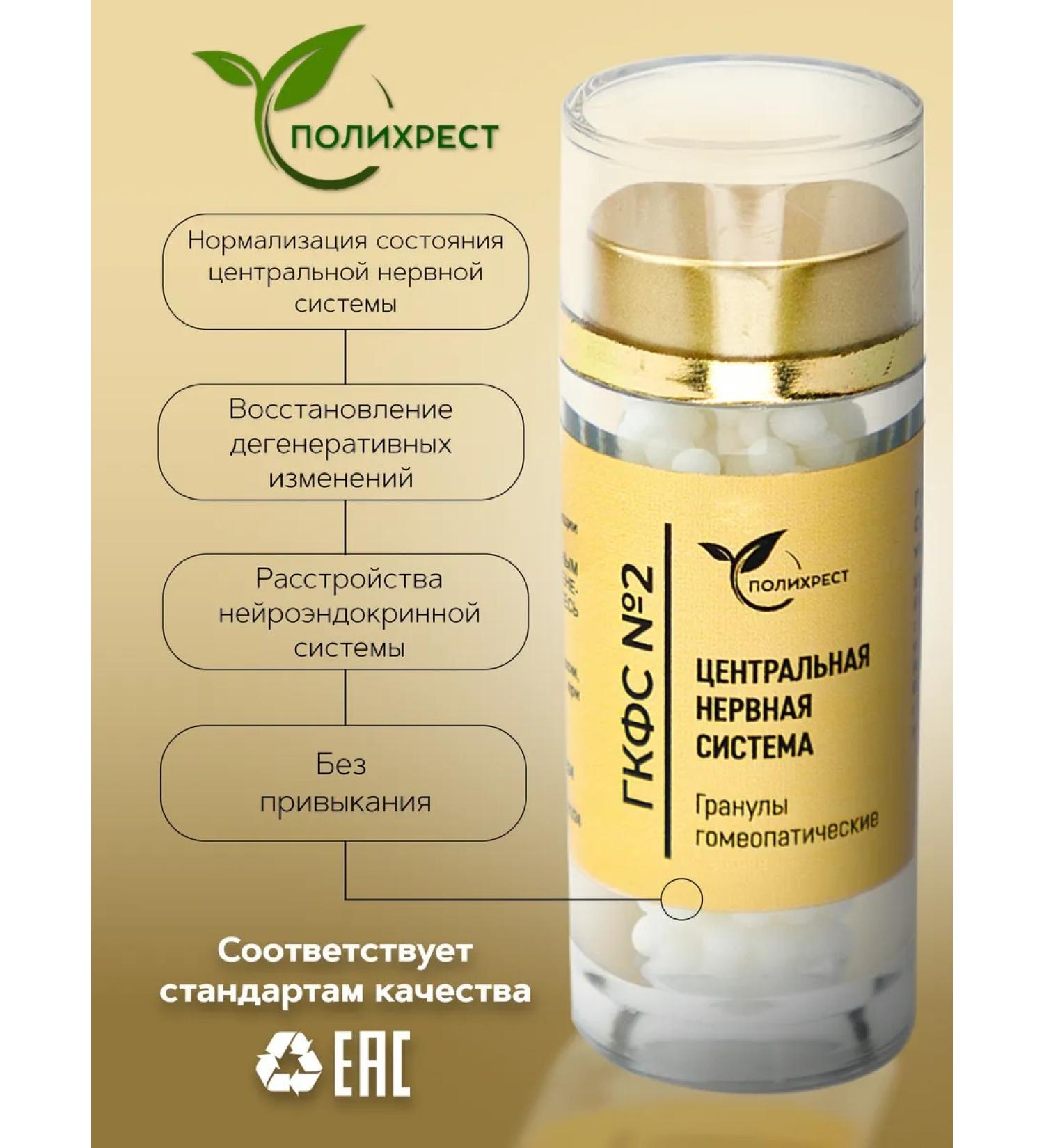 POLYCHREST GKFS No. 2 Central nervous system granulogomeopathic - Buy Online on GoSupps.com