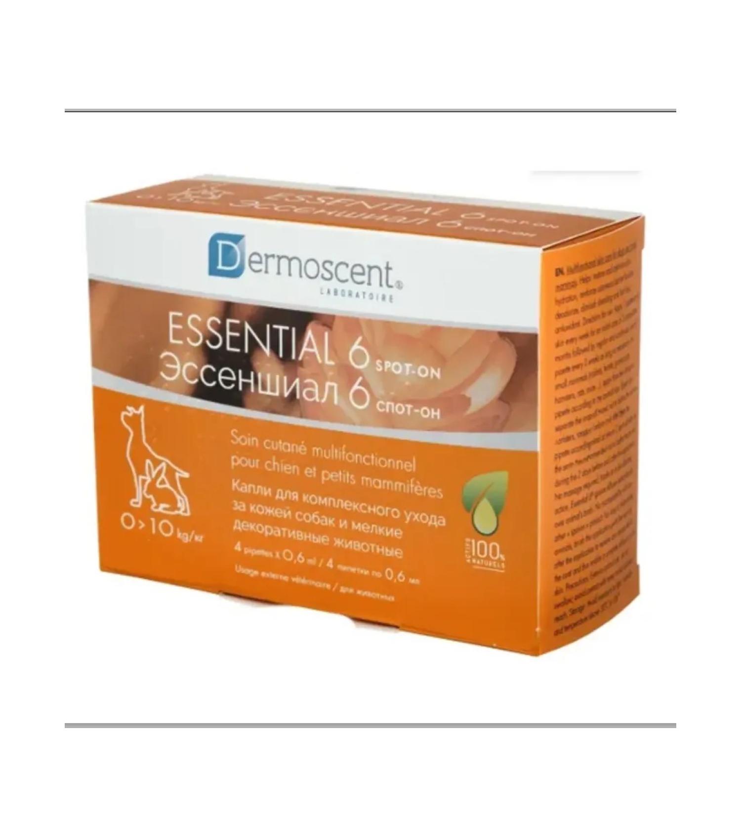 Essenshial 6 spot 10 kg drops for the skin and wool of dogs