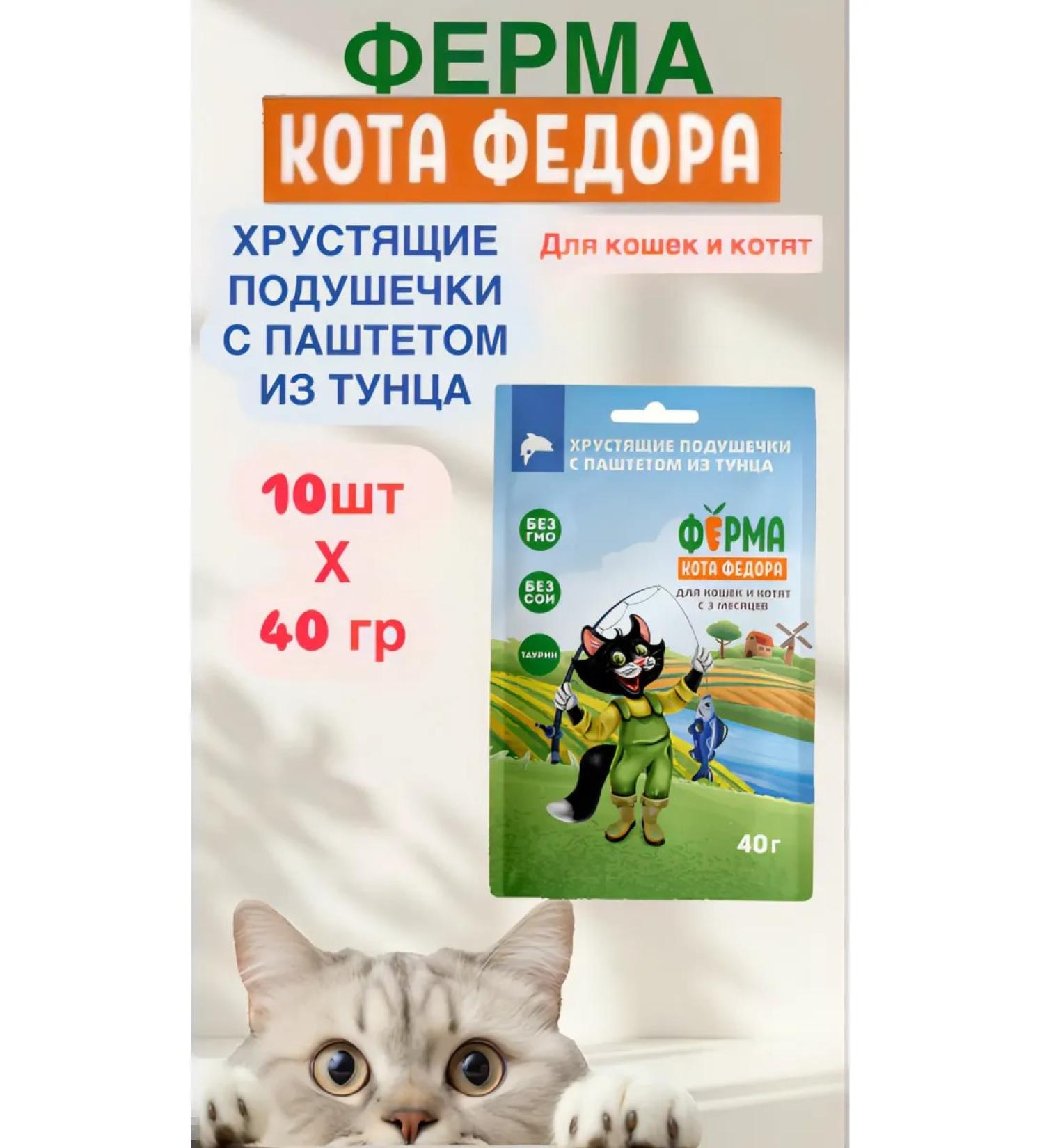 Mnyams Pillows for cats and kittens with a paste of tuna 40 g x 10pcs - Buy Online on GoSupps.com