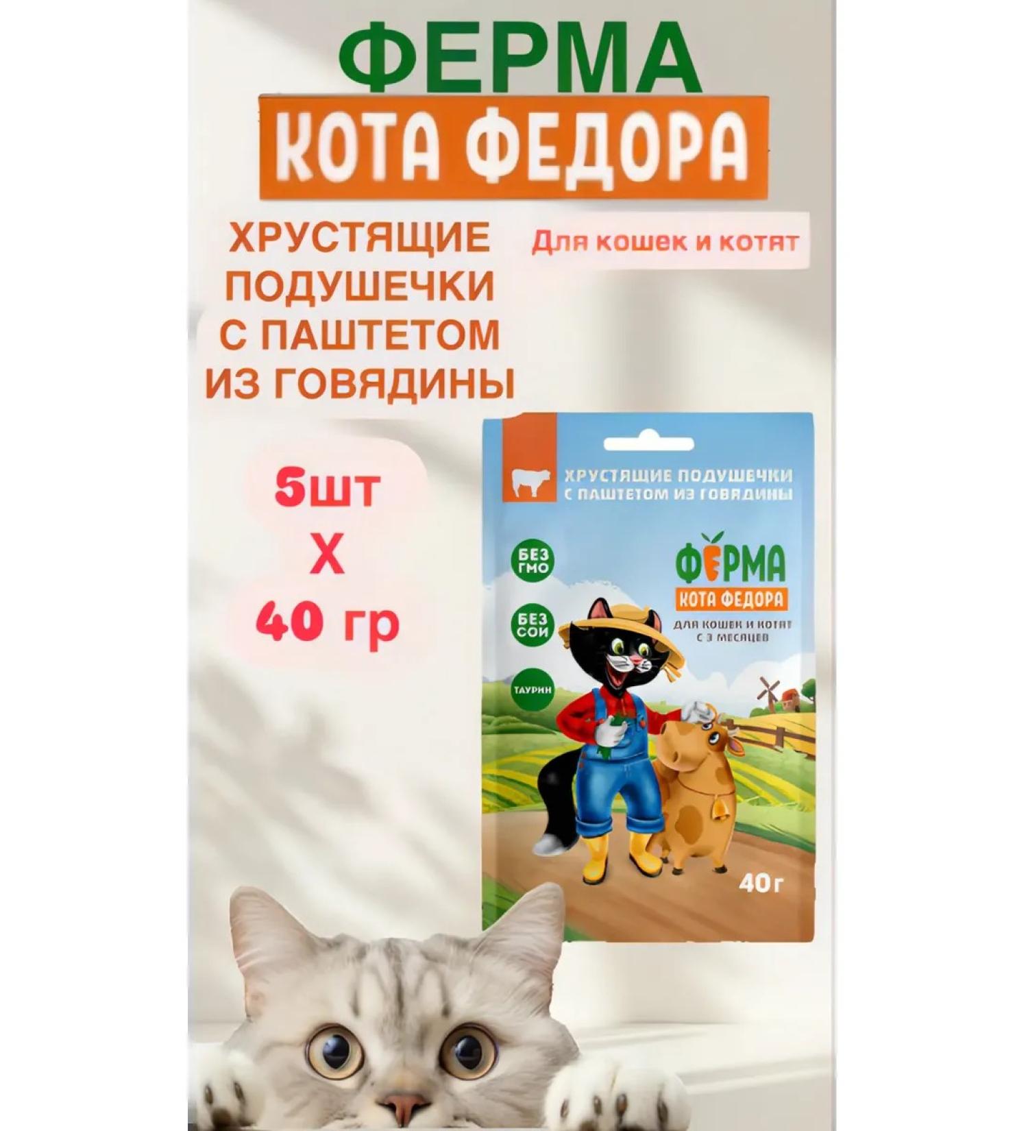 Mnyams Pillows for cats and kittens with beef paste 40 g 5pcs - Buy Online on GoSupps.com