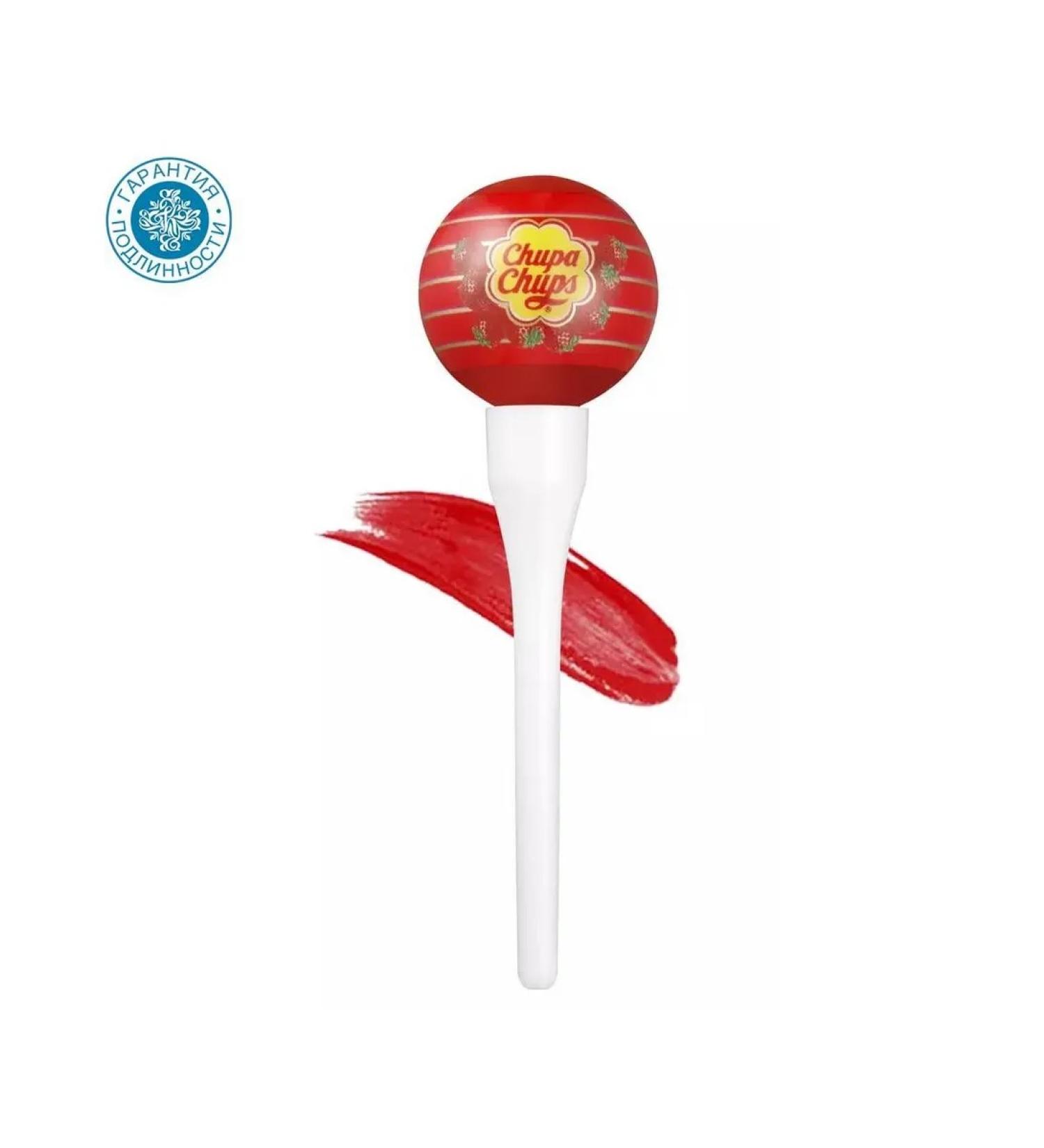 Chupa Chups Liquid lipstick-tint strawberries cold red 7
