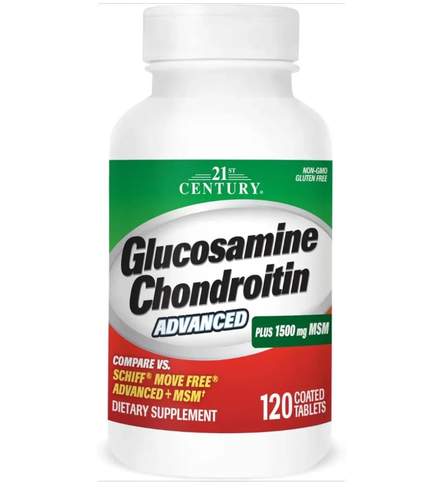 21st Century Glucosamine Chondroitin Advanced 120 Tablets (for joints) - Buy Online on GoSupps.com