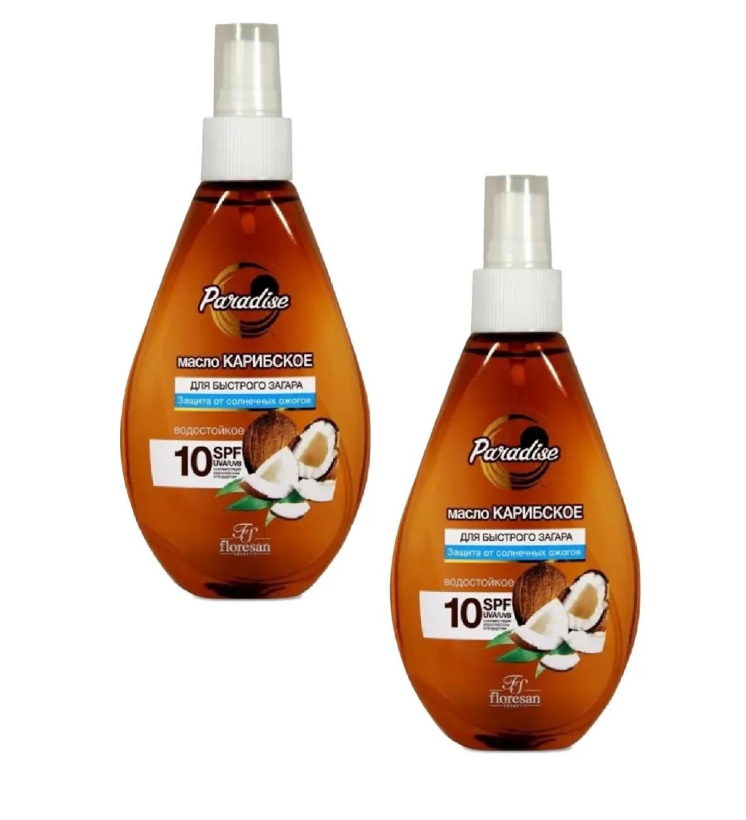 Floresan Zagar oil "Caribbean" SPF 10 160ml 2pcs - Buy Online on GoSupps.com