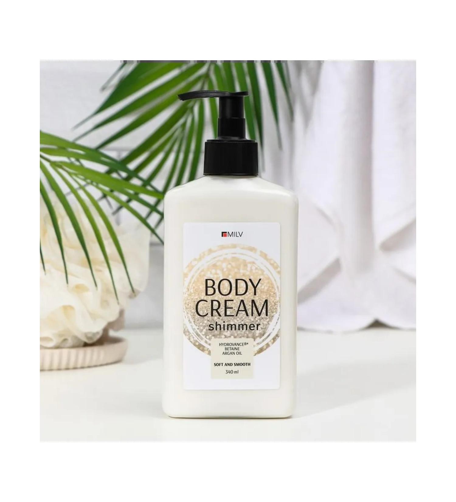 Shimmer-cream for body with luxurious aroma and moisture