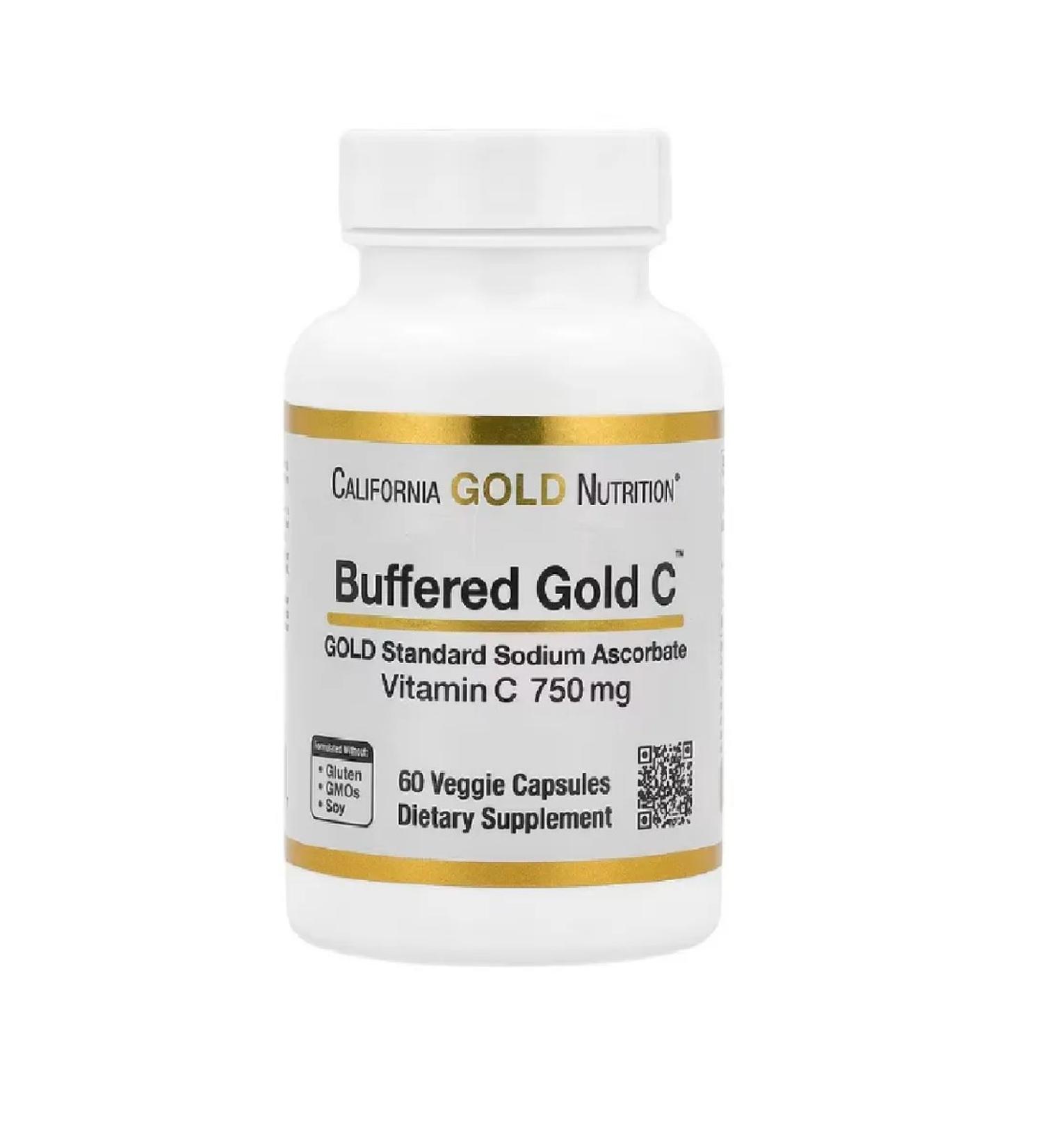 California Gold Nutrition Vitamin C 750 Mg Askorbat Sodium 60 VCAPS - Buy Online on GoSupps.com