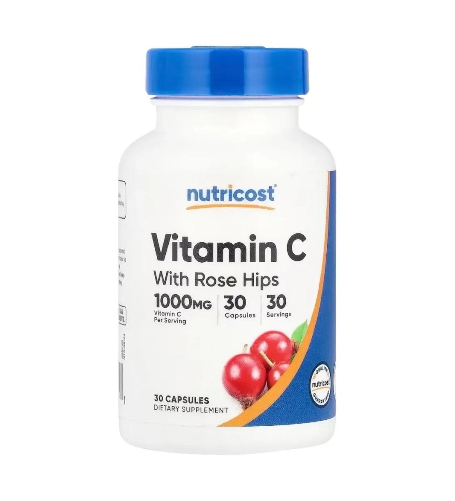 Nutricost Vitamin C with rosehip 30 capsules
