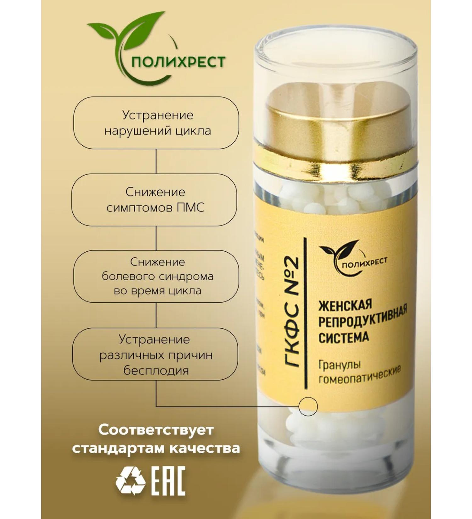 POLYCHREST GKFS No. 2 Female reproductive system homeopathic granules - Buy Online on GoSupps.com