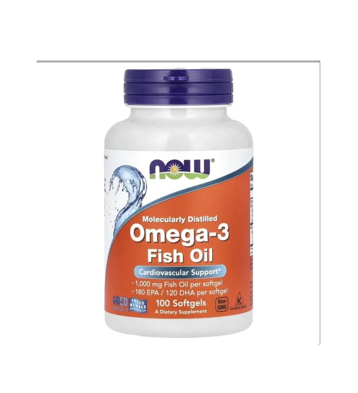 Fish oil with omega-3 1000 mg 100 capsules