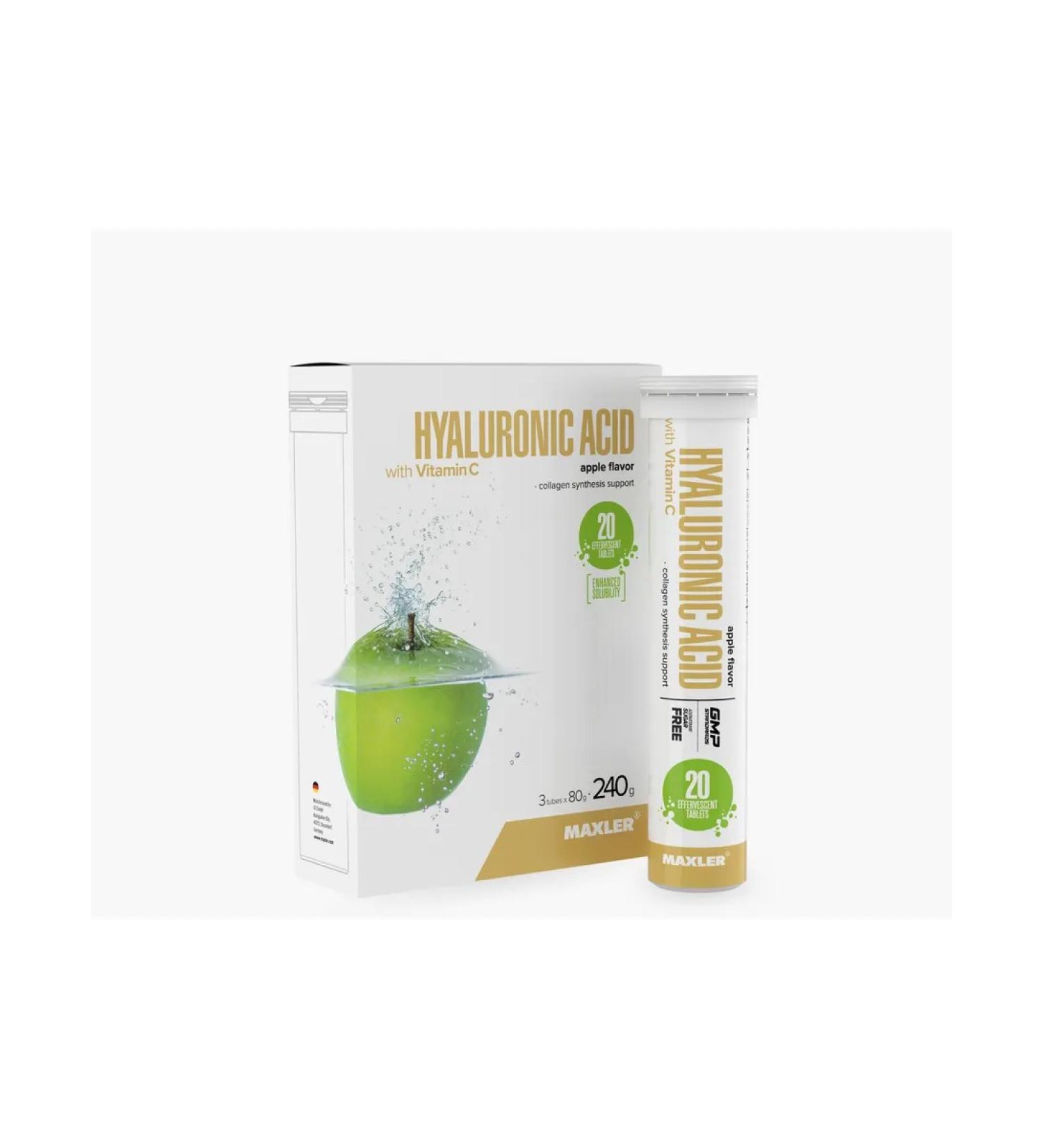 maxler Hyaluronic acid with vitamin C 20 spiked table apple