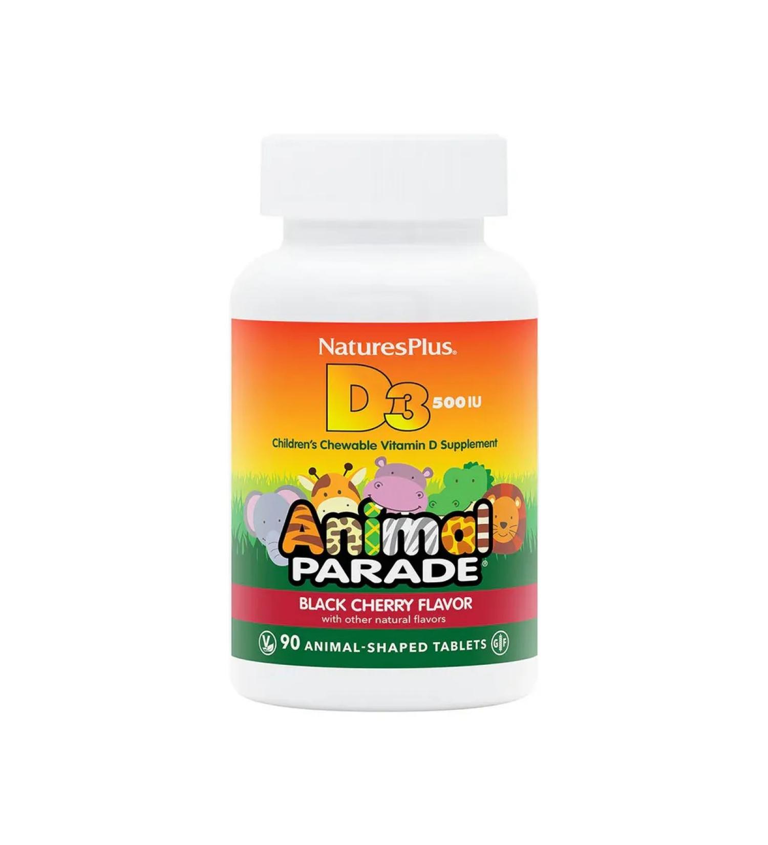 Natures Plus Naturesplus Animal Parade Vitamin D3 500 IU 90 tablets - Buy Online on GoSupps.com