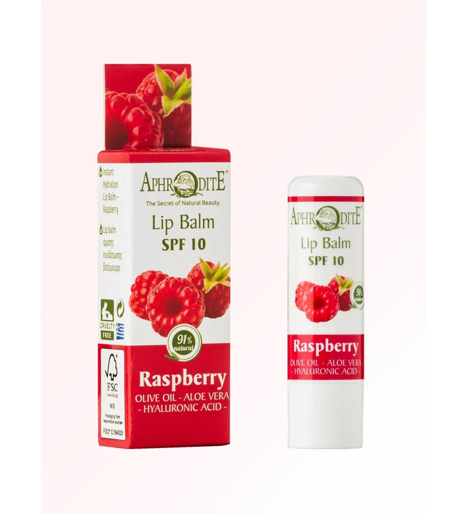 Aphrodite Protective lip balm with raspberries 4 g - Buy Online on GoSupps.com