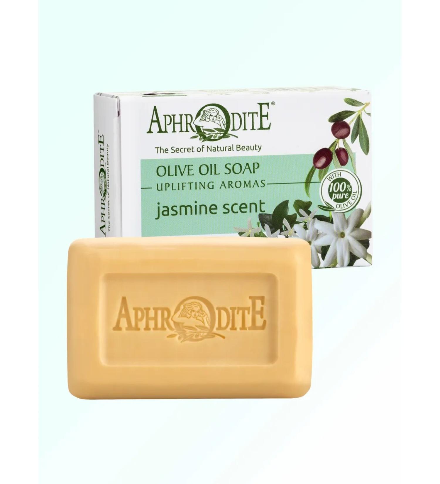 Aphrodite Natural olive soap with jasmine 100 g - Buy Online on GoSupps.com