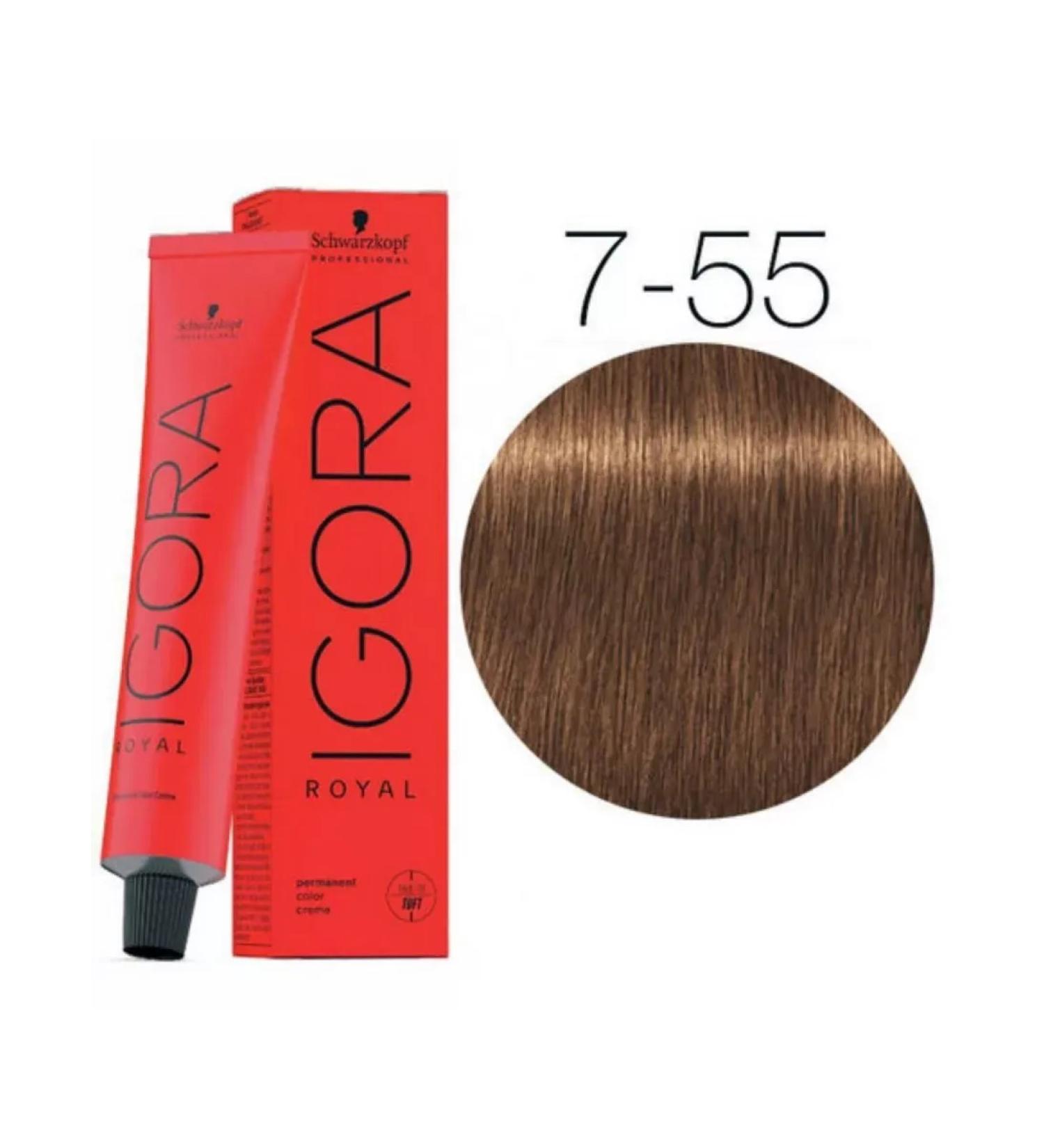 Schwarzkopf Professional Igora Royal 7-55 Average Rough Persistent Creaming